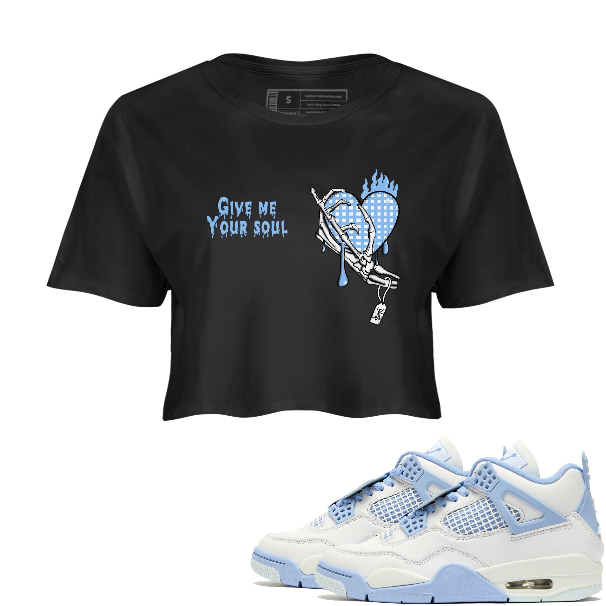 Give Me Your Soul snkmatch Women's Top - Air Jordan 4 Aluminum