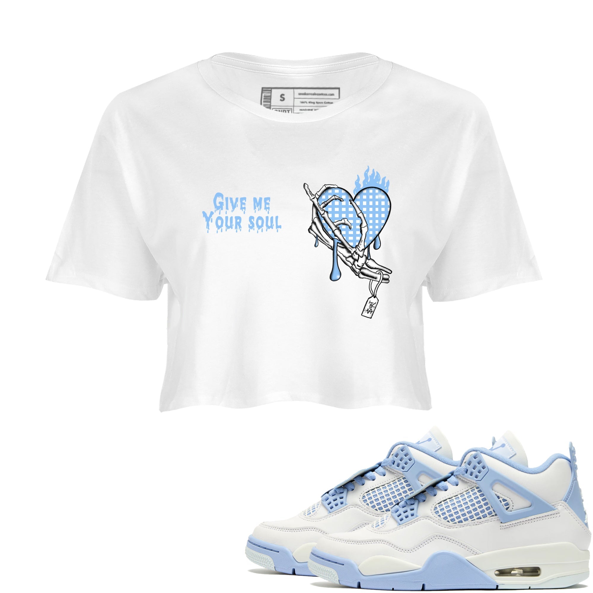 Give Me Your Soul snkmatch Women's Top - Air Jordan 4 Aluminum