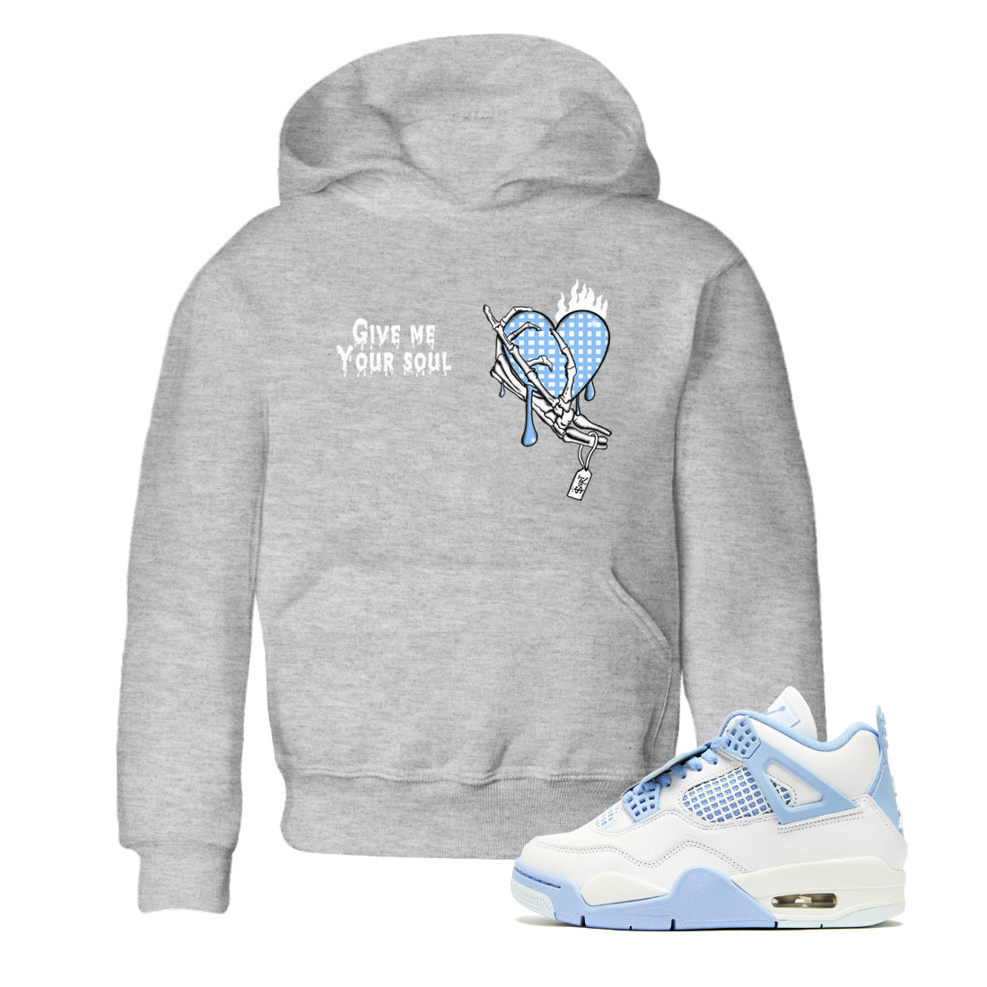 Give Me Your Soul snkmatch Tees Kids - Air Jordan 4 Aluminum