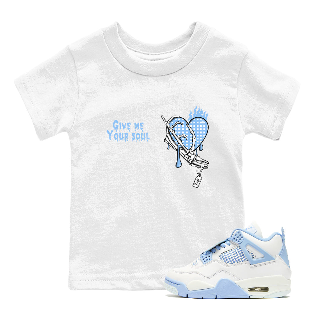 Give Me Your Soul snkmatch Tees Kids - Air Jordan 4 Aluminum