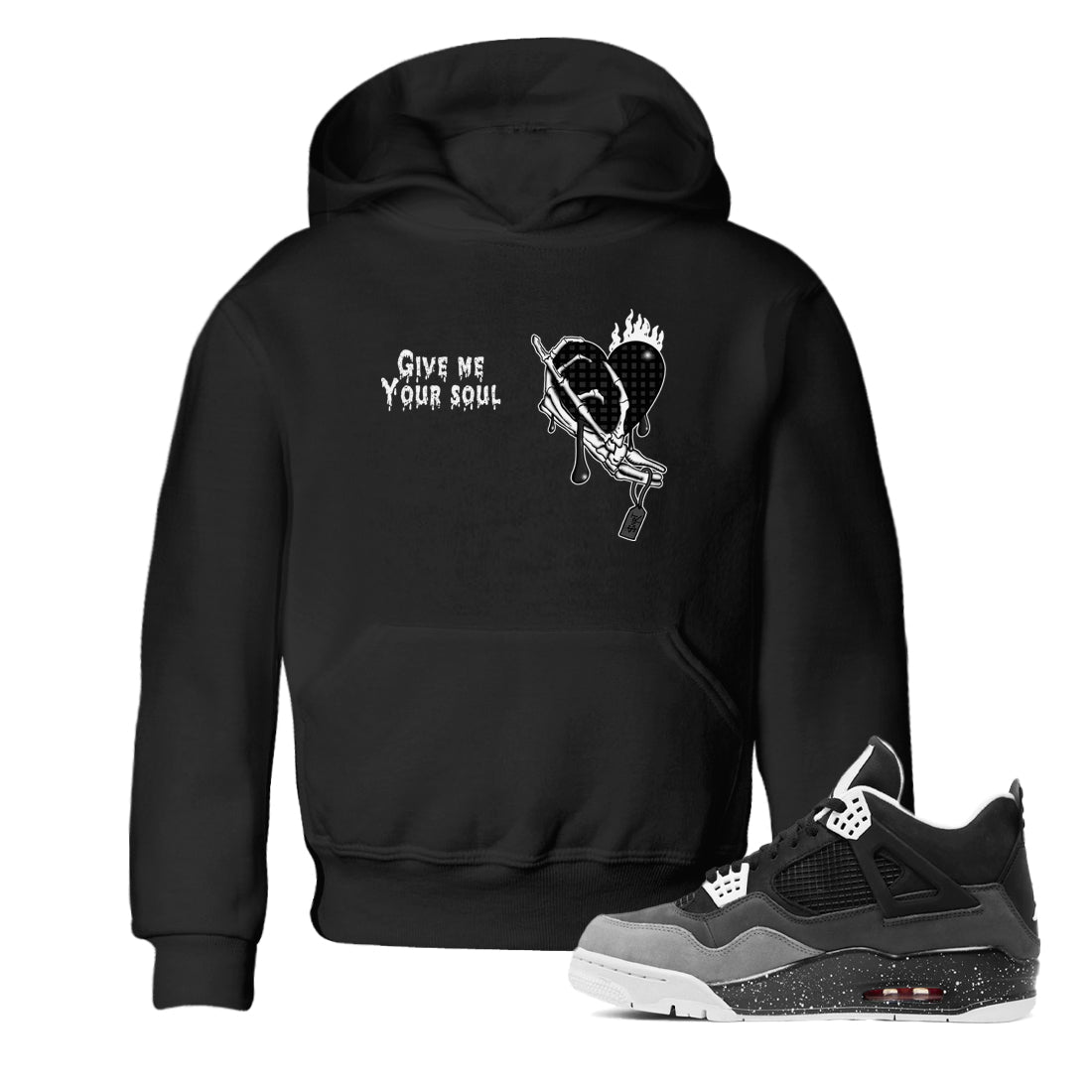 Give Me Your Soul snkmatch Tees Kids - Air Jordan 4 Fear