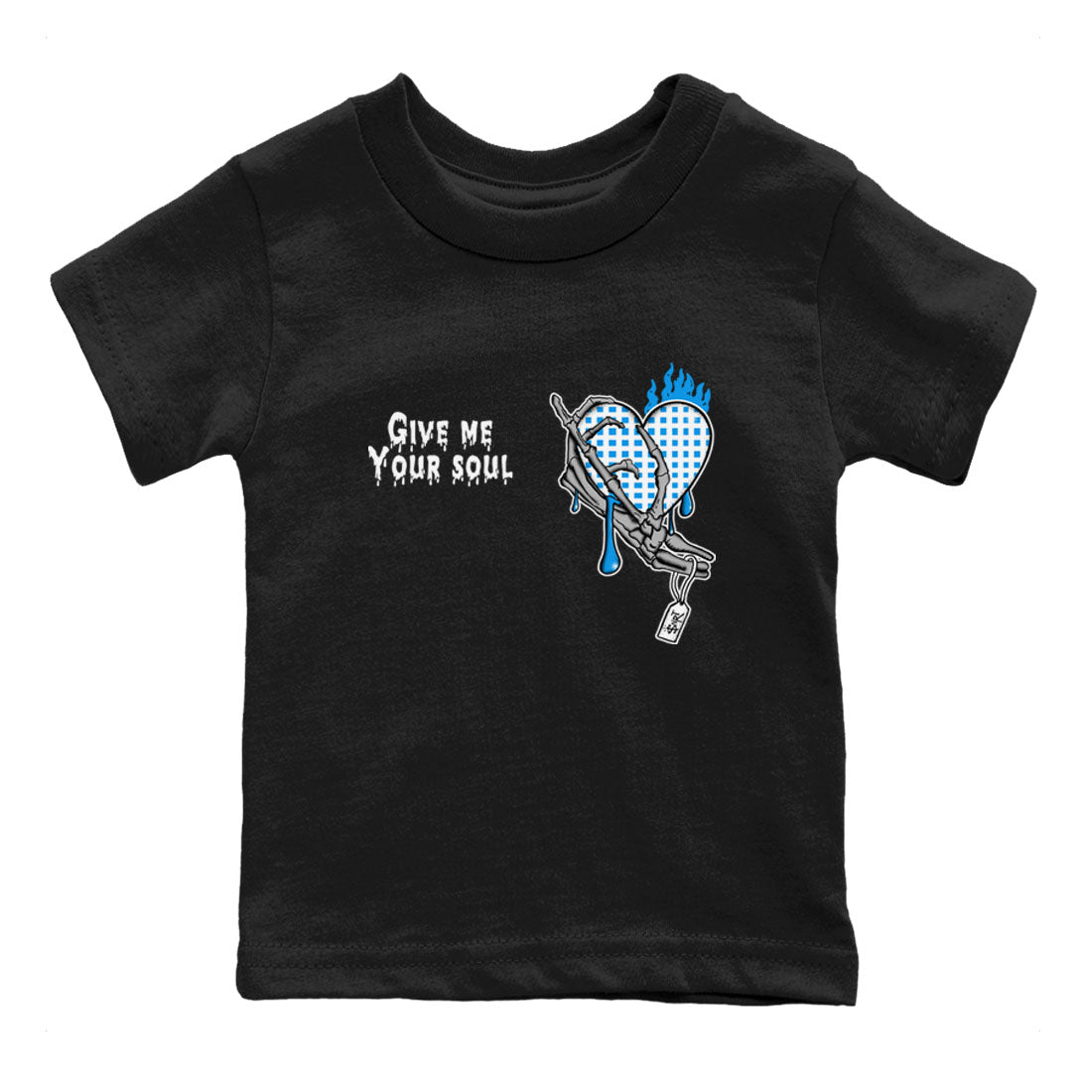 Give Me Your Soul snkmatch Tees Kids - Air Jordan 4 Military Blue