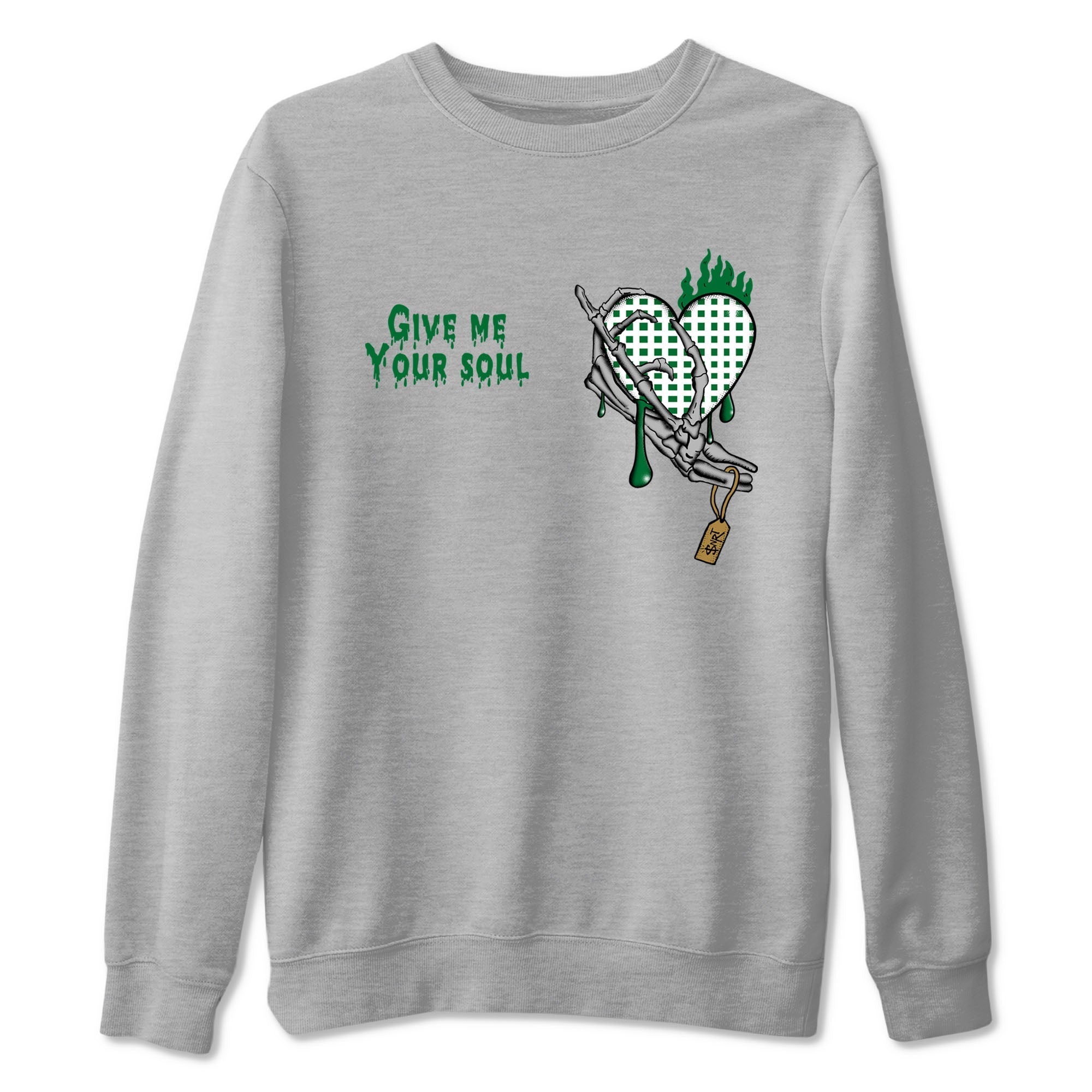 Give Me Your Soul snkmatch Tees - Air Jordan 4 Pine Green