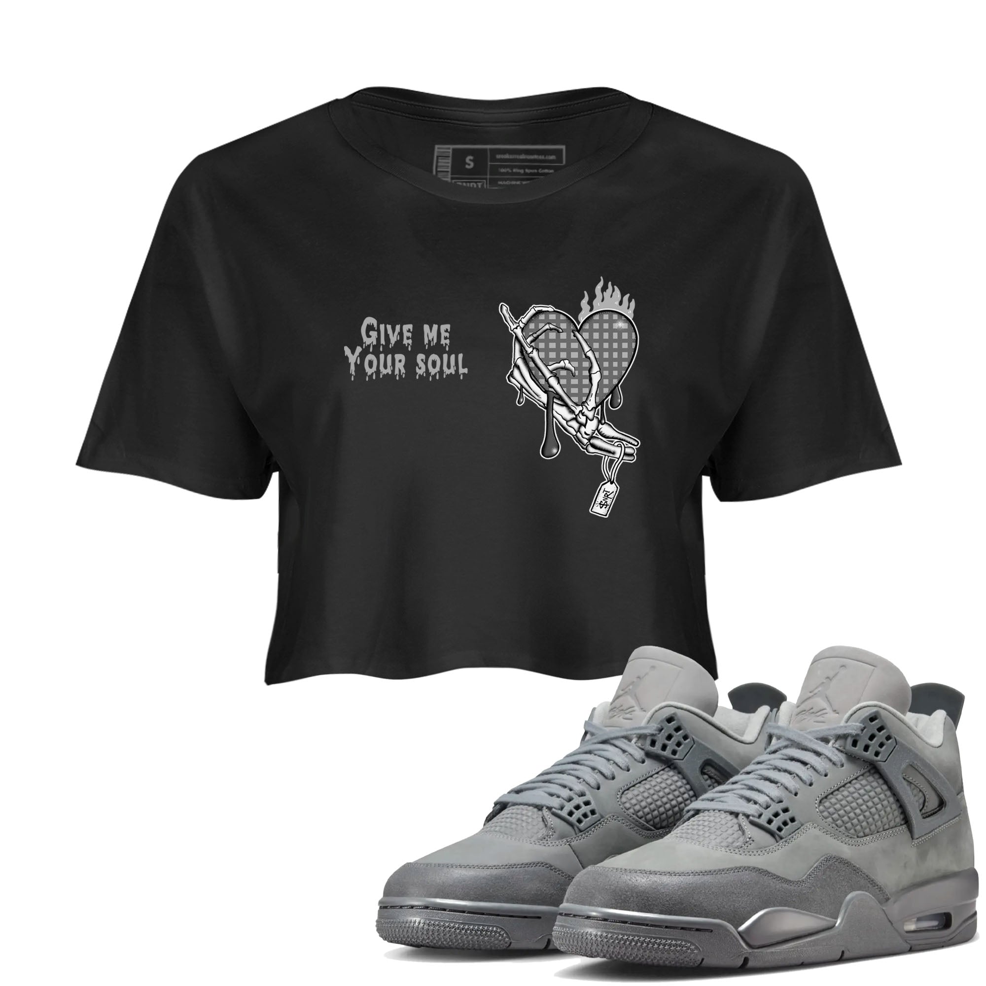 Give Me Your Soul snkmatch Women's Top - Air Jordan 4 Wet Cement