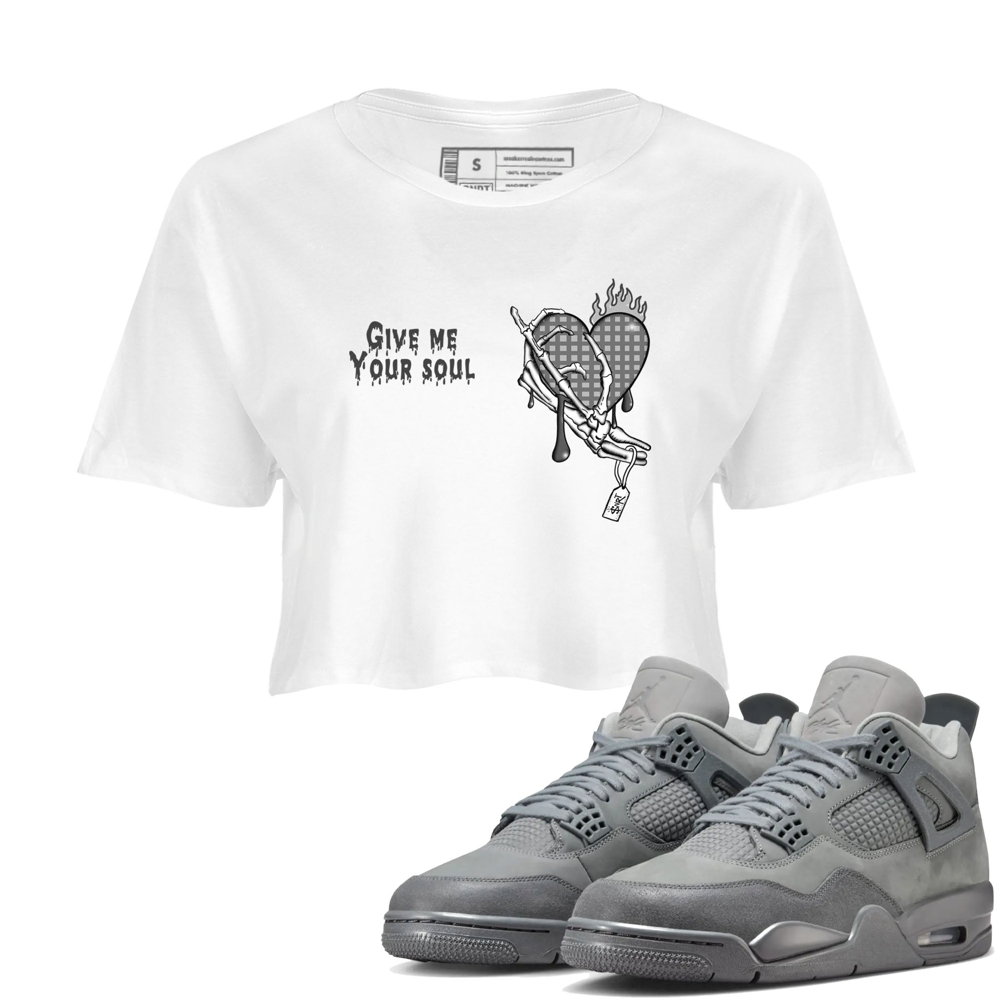 Give Me Your Soul snkmatch Women's Top - Air Jordan 4 Wet Cement