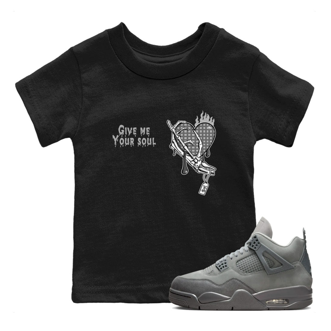 Give Me Your Soul snkmatch Tees Kids - Air Jordan 4 Wet Cement