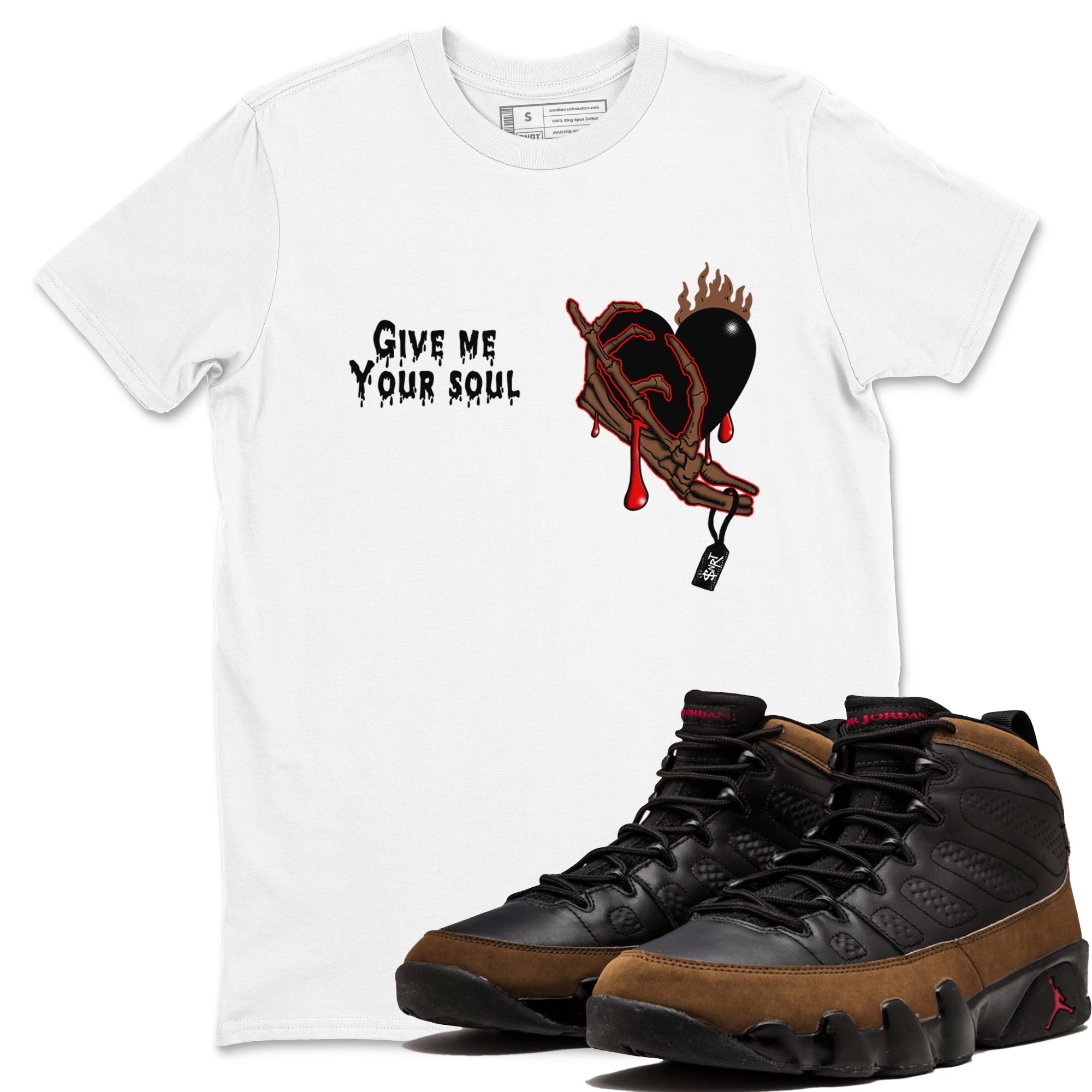 Give Me Your Soul snkmatch Tees - Air Jordan 9 Olive