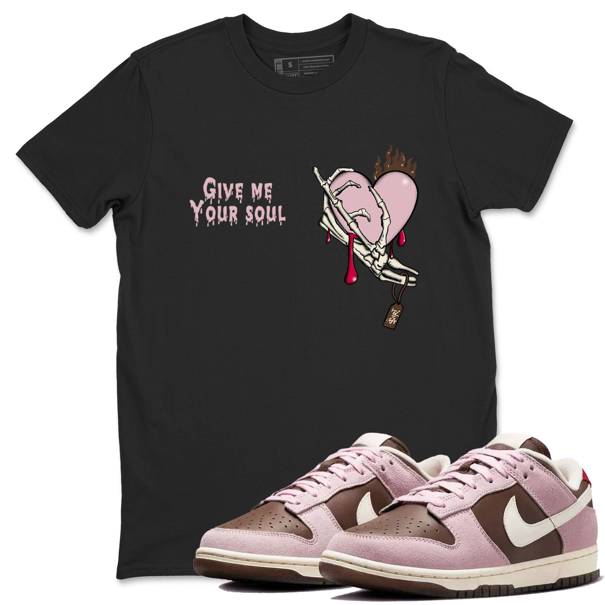Give Me Your Soul snkmatch Tees - Dunk Cacao Wow And Pink Foam