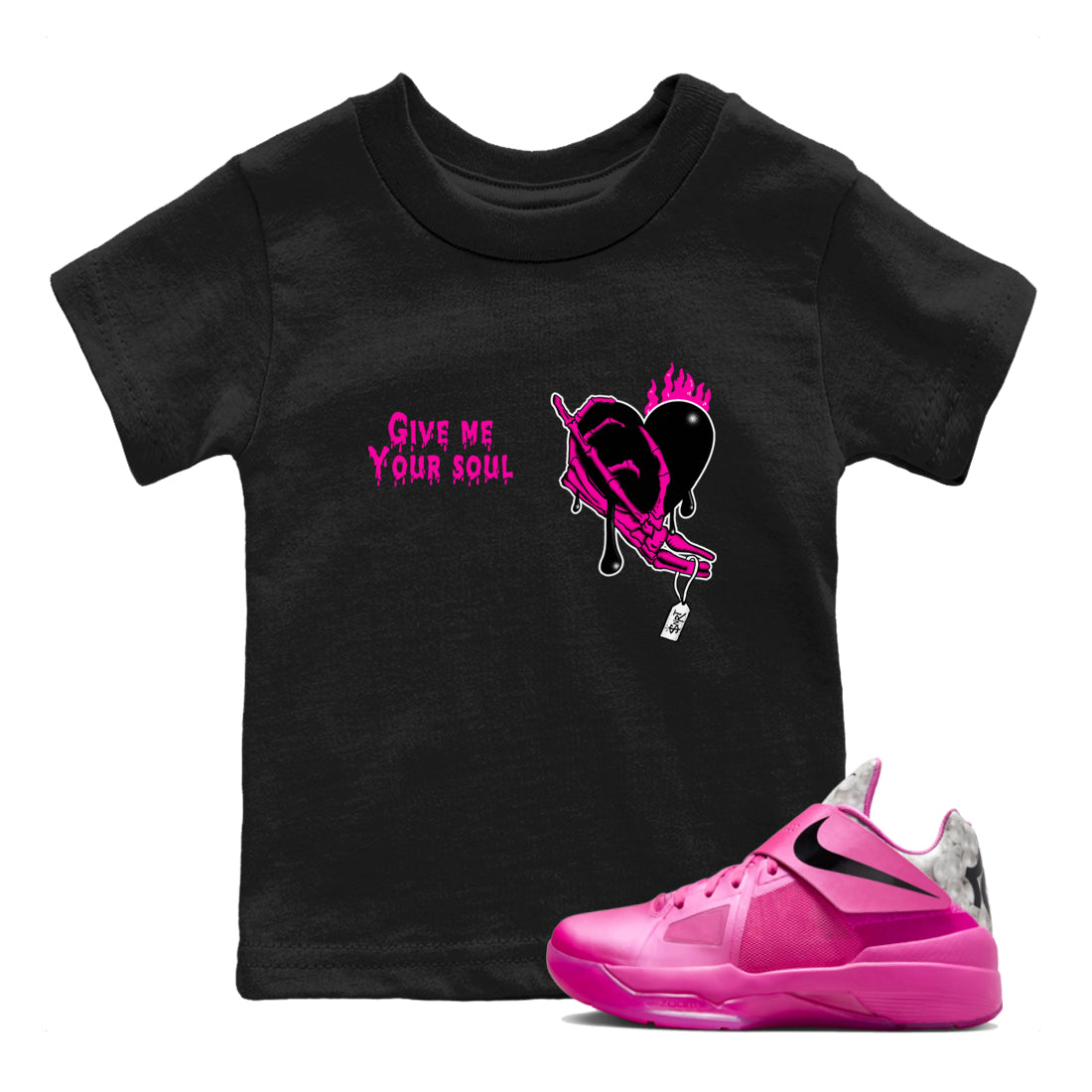 Give Me Your Soul snkmatch Tees Kids - Nike KD 4 Aunt Pearl