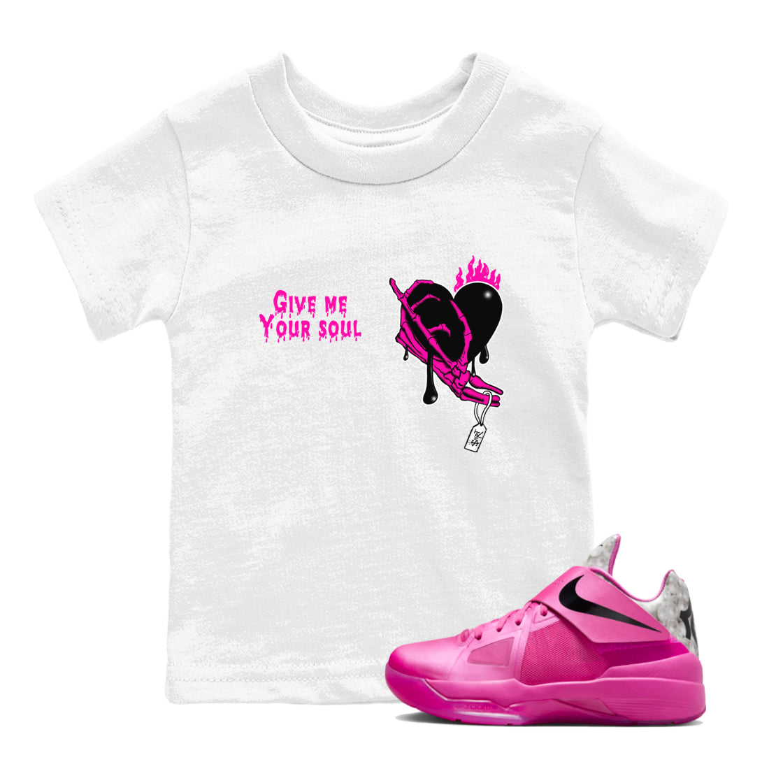 Give Me Your Soul snkmatch Tees Kids - Nike KD 4 Aunt Pearl
