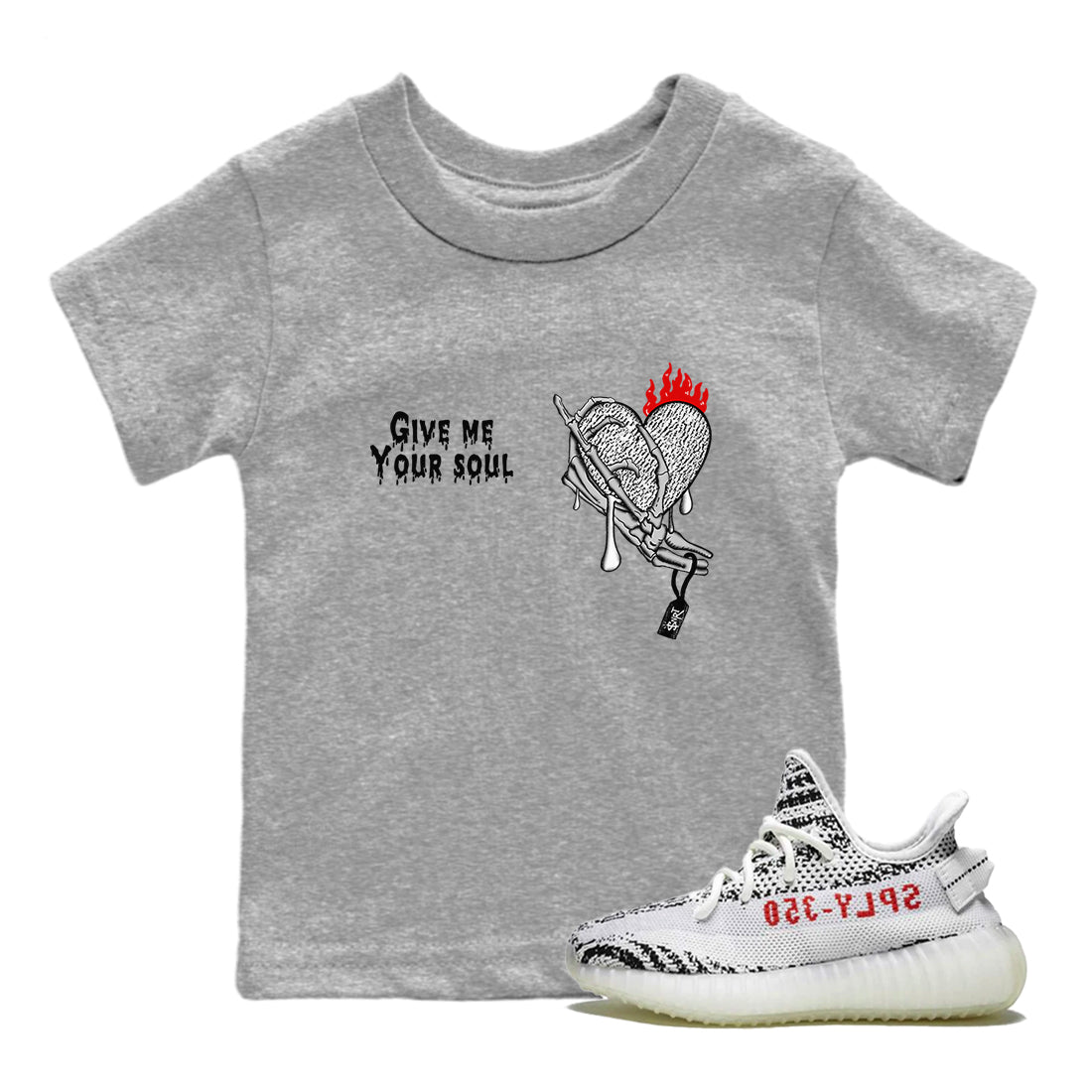 Give Me Your Soul snkmatch Tees Kids - Yeezy 350 Zebra