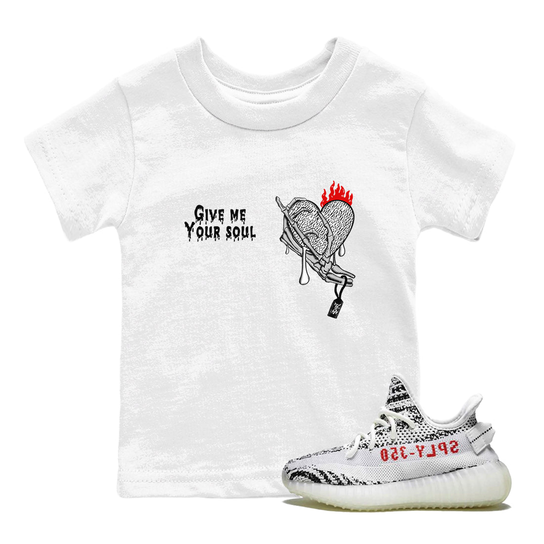 Give Me Your Soul snkmatch Tees Kids - Yeezy 350 Zebra