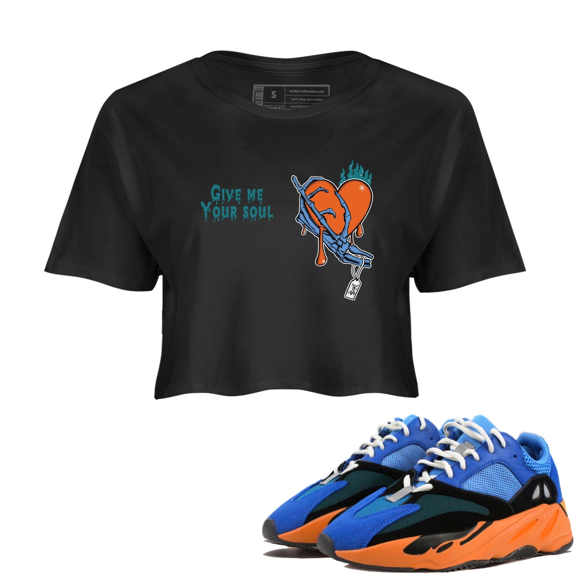 Give Me Your Soul snkmatch Women's Top - Yeezy 700 Bright Blue