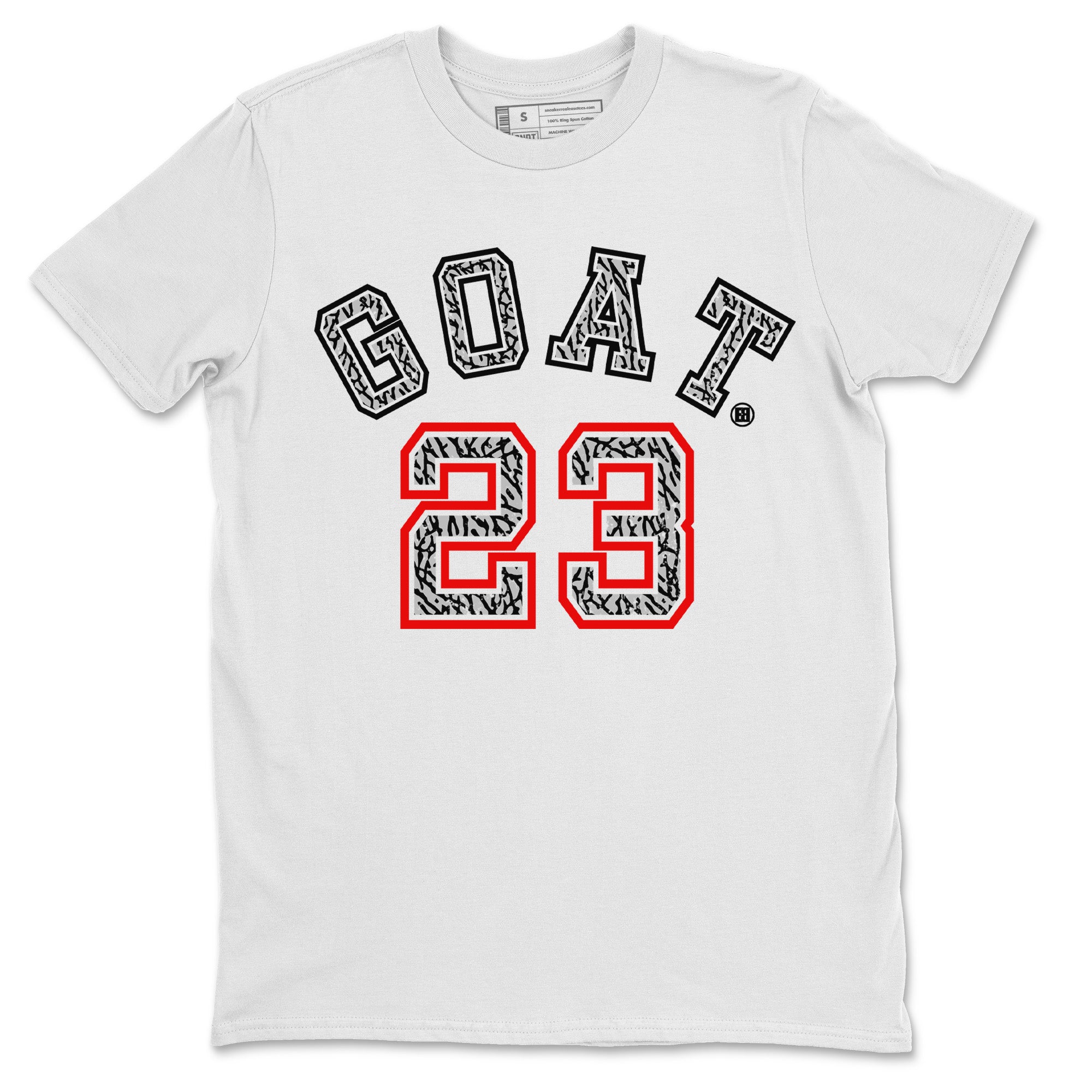 Goat 23 Unisex Tops - Air Jordan 3 White Cement