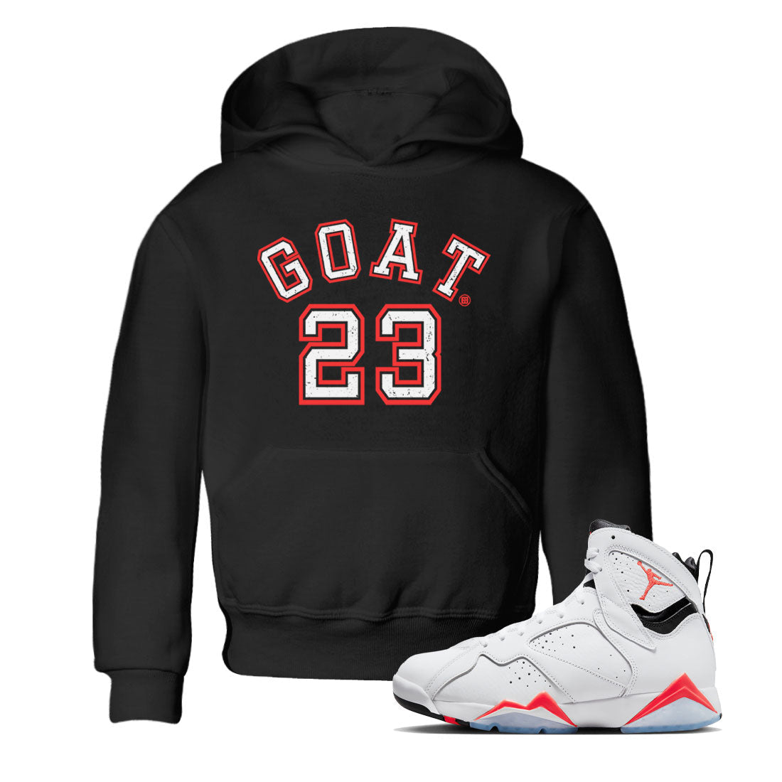 Goat 23 Kids Tops - Air Jordan 7 White Infrared