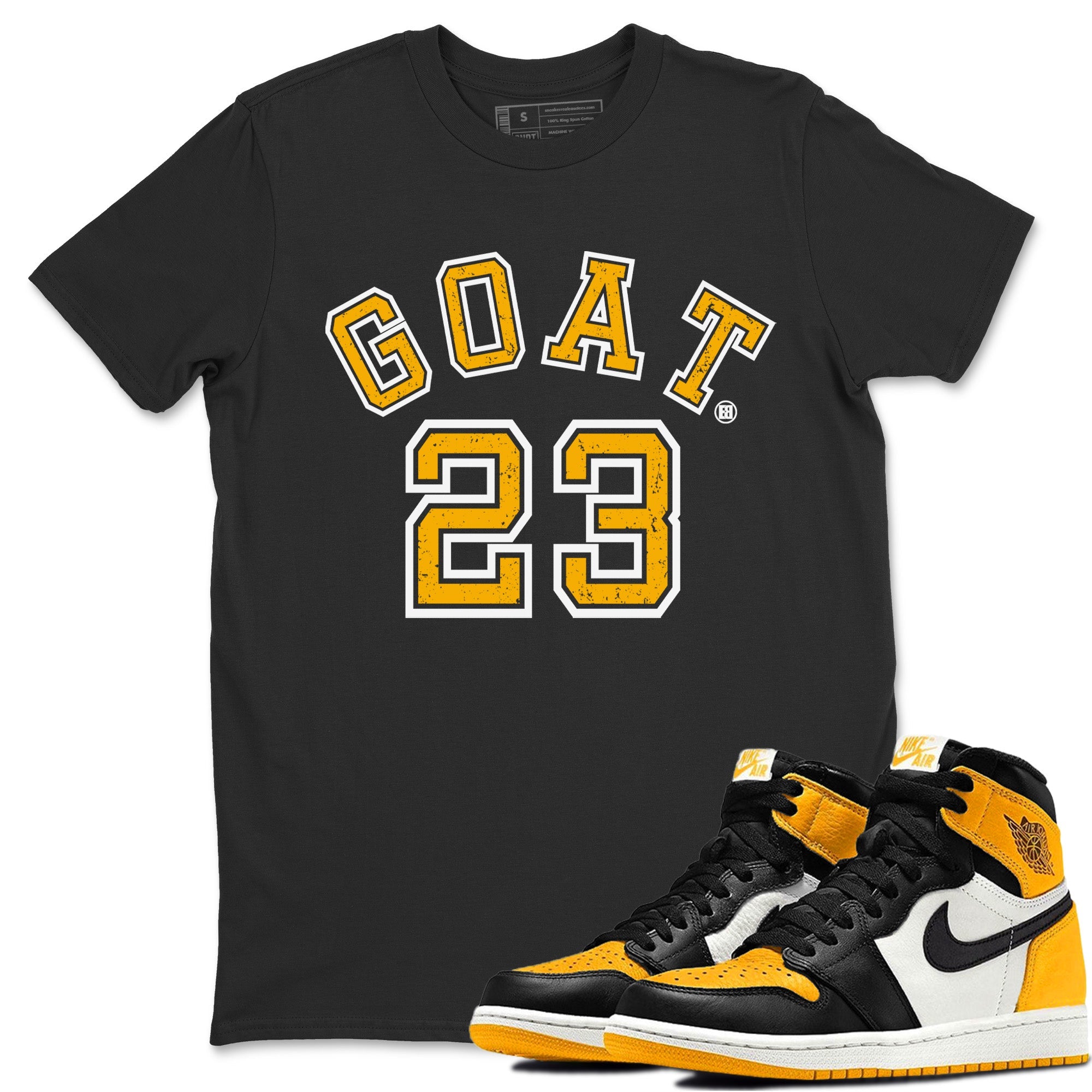 Goat 23 Unisex Tops - Air Jordan 1 Yellow Toe