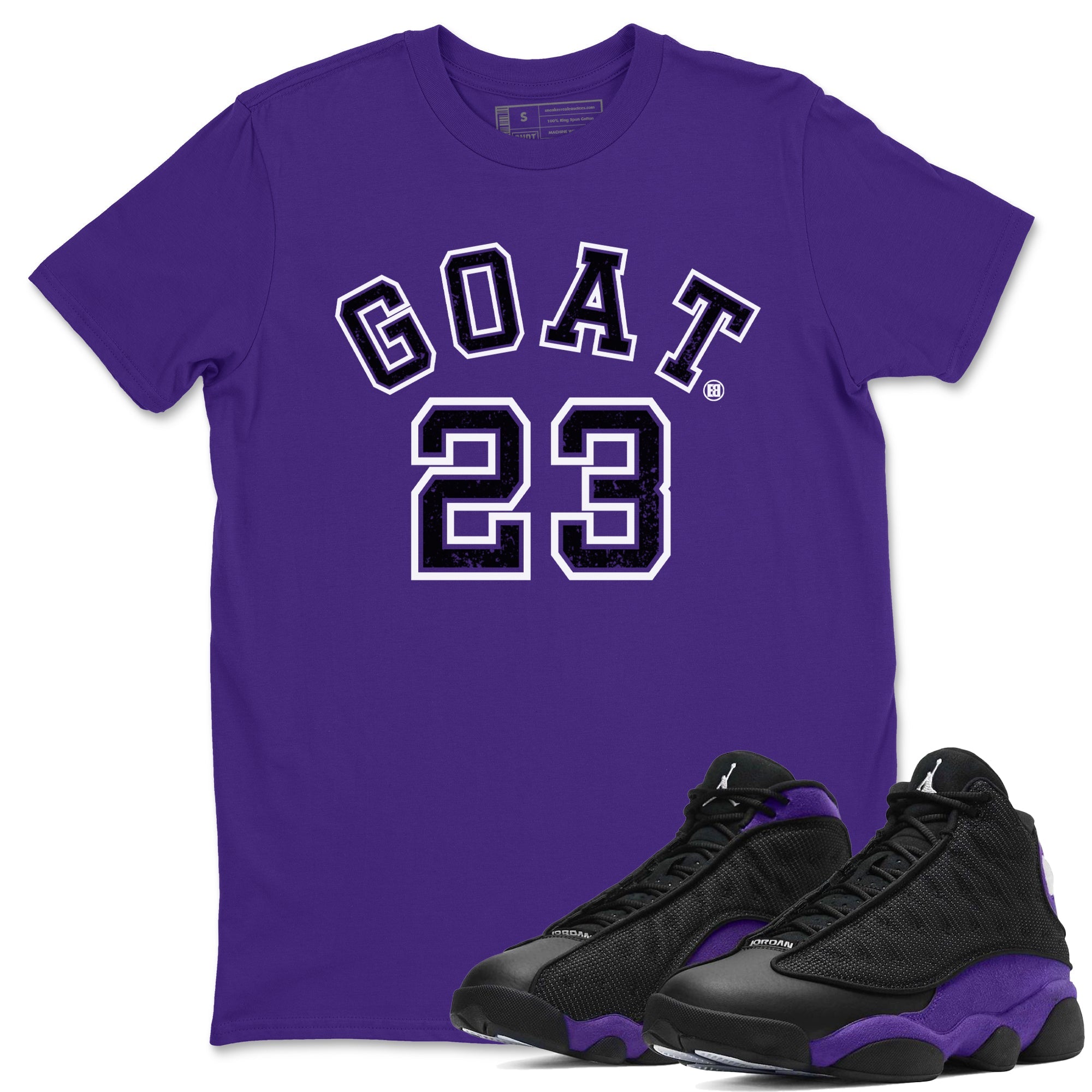 Goat 23 Unisex Tops - Air Jordan 13 Court Purple
