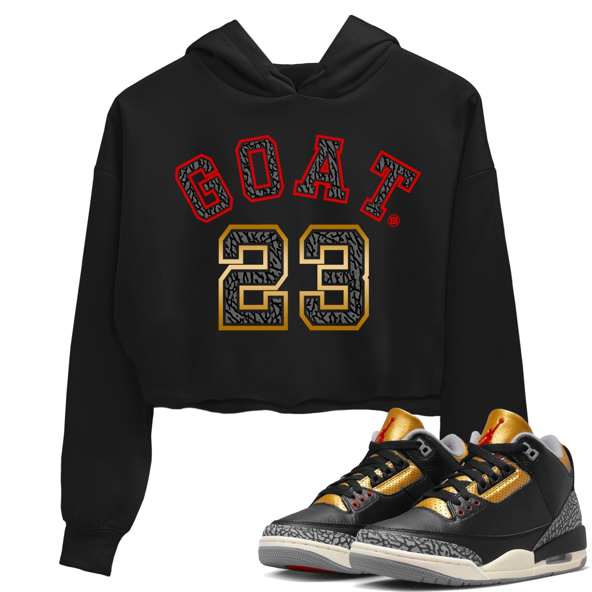 Goat 23 Women's Tops - Air Jordan 3 Black Gold