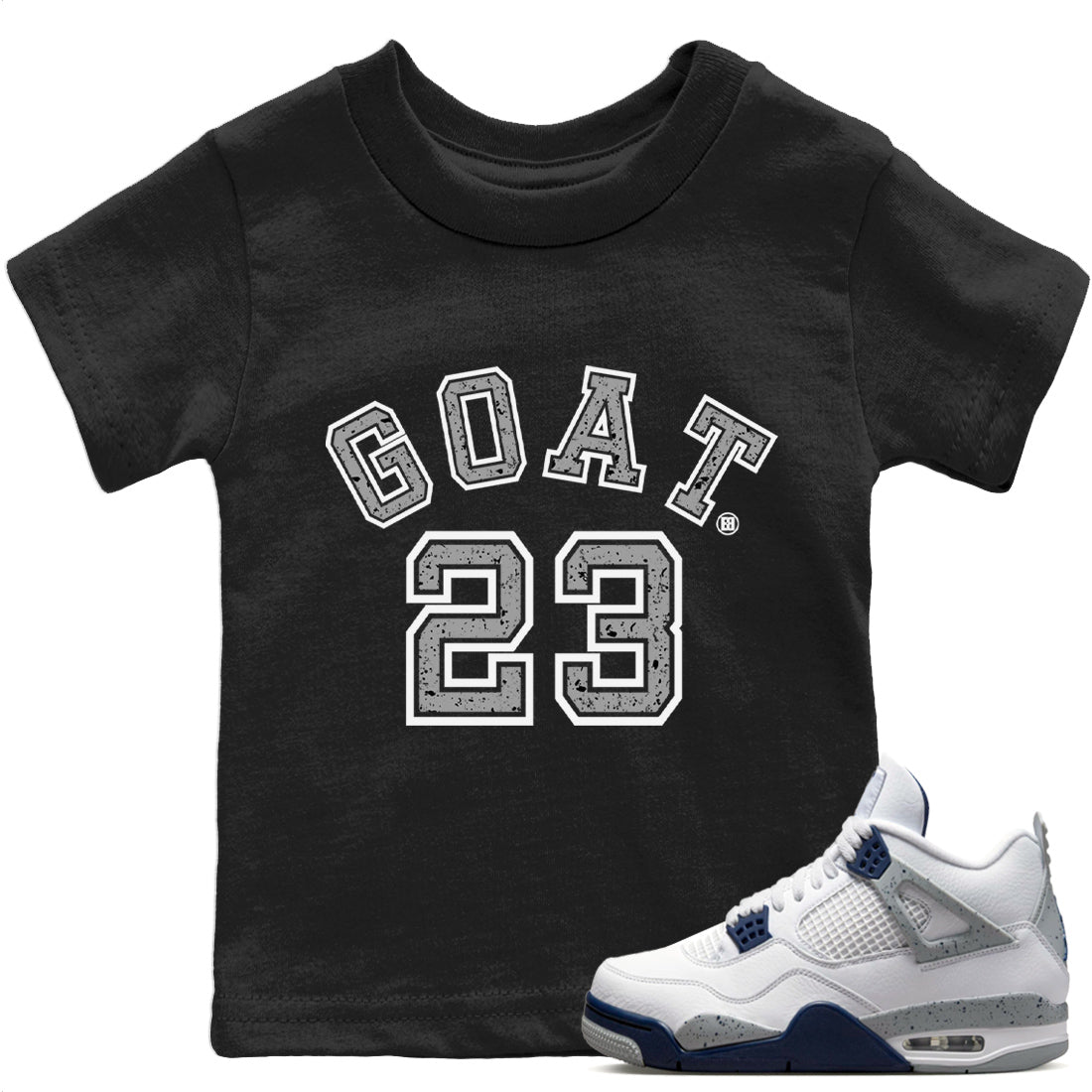 Goat 23 Kids Tops - Air Jordan 4 Midnight Navy