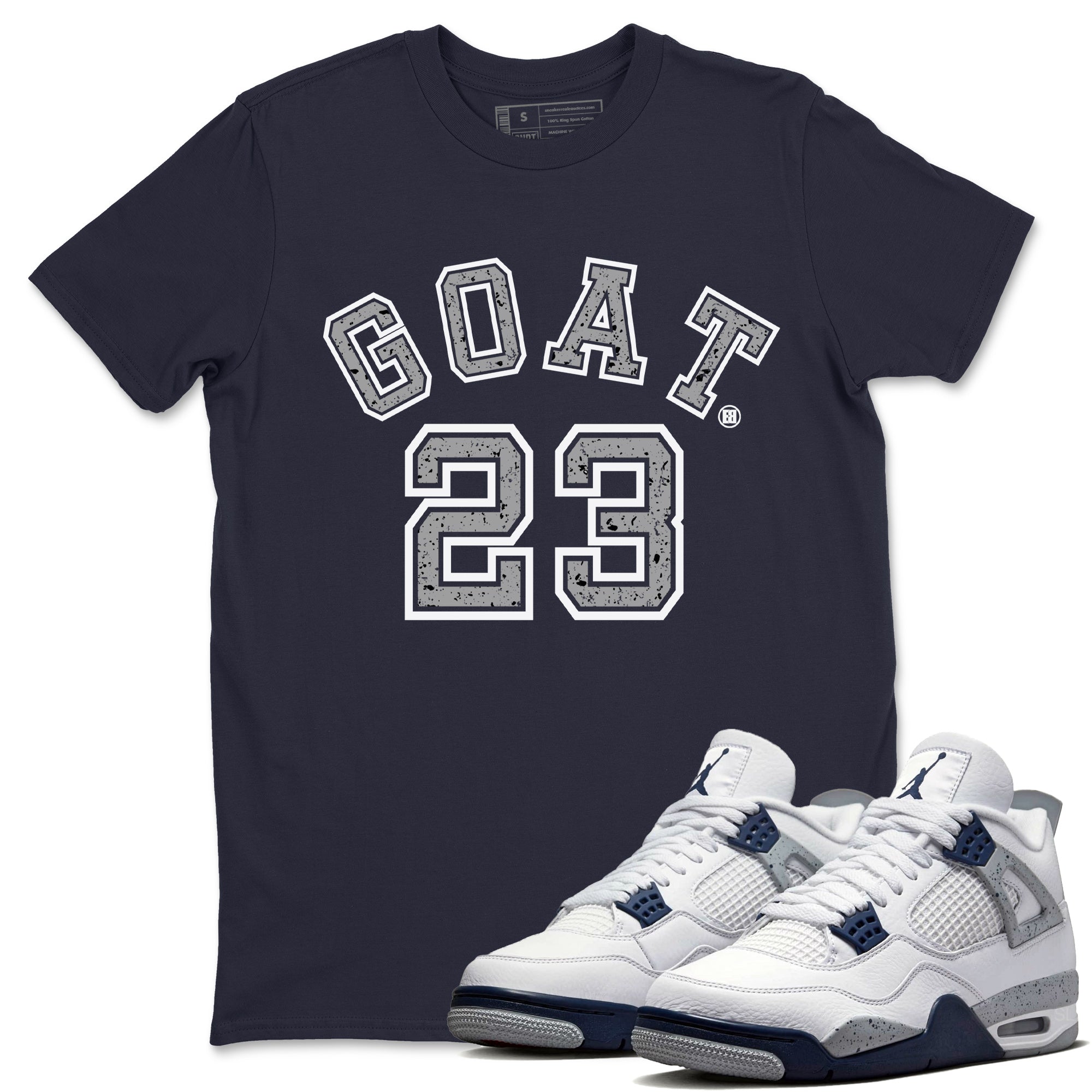Goat 23 Unisex Tops - Air Jordan 4 Midnight Navy