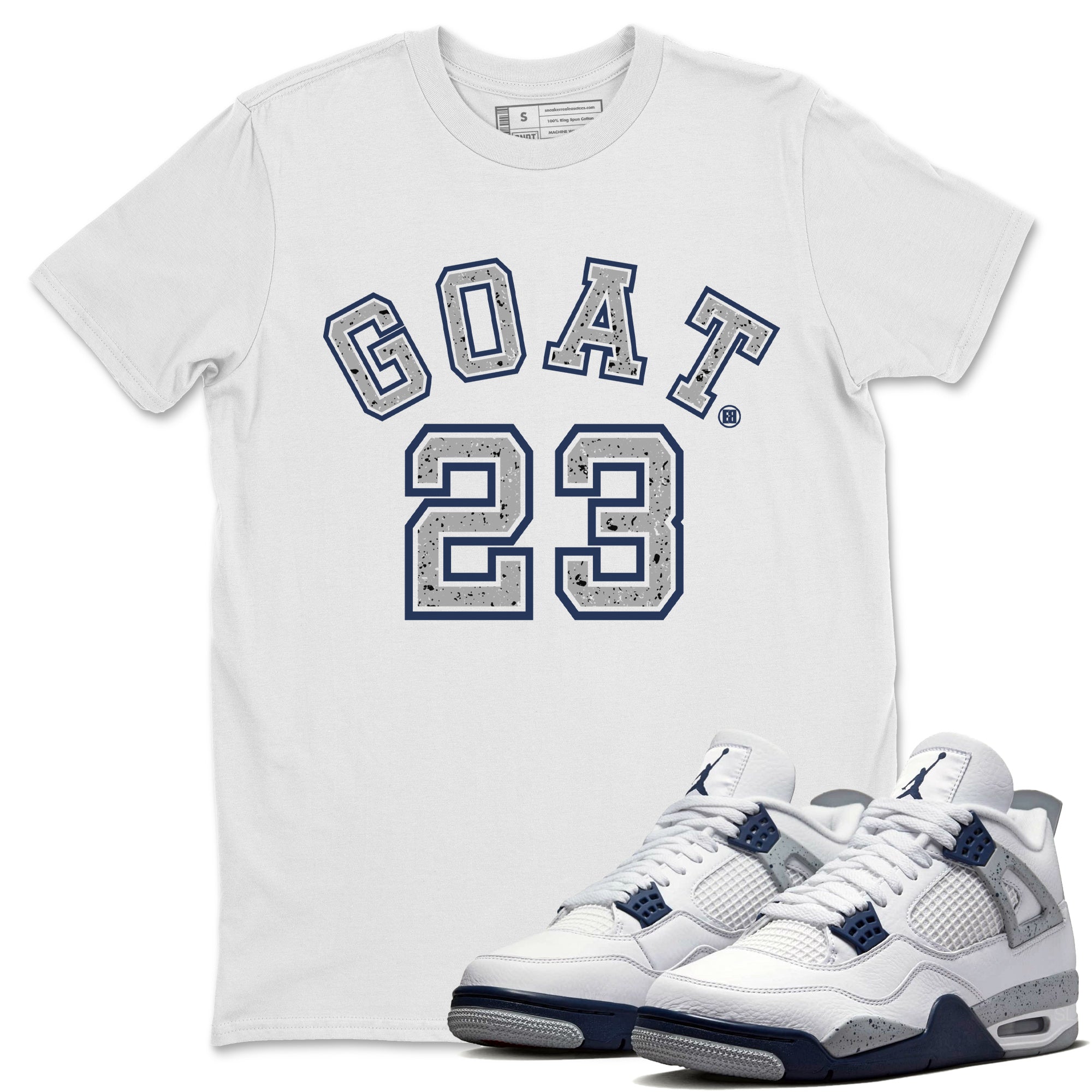 Goat 23 Unisex Tops - Air Jordan 4 Midnight Navy