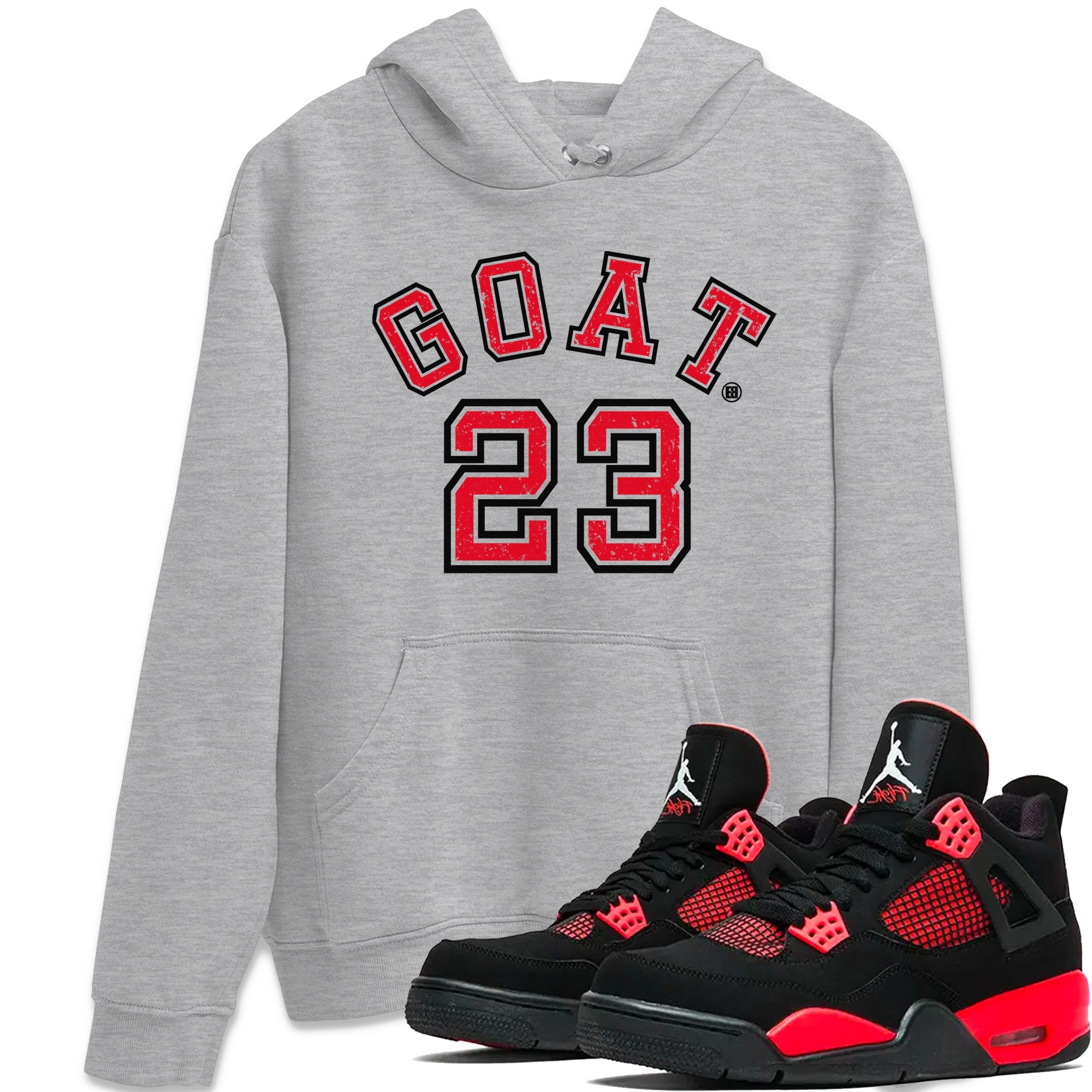 Goat 23 Unisex Tops - Air Jordan 4 Red Thunder