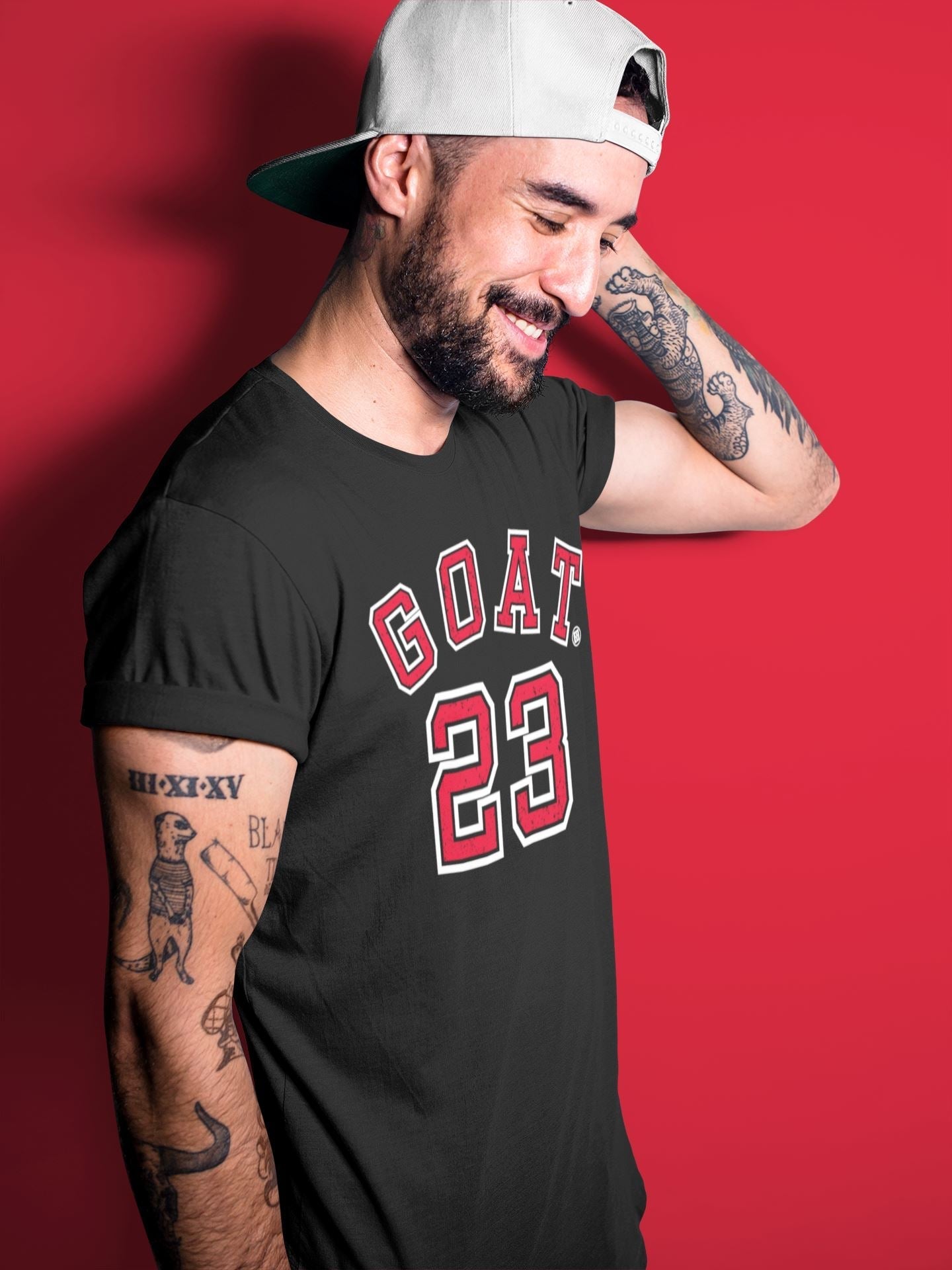 Goat 23 Unisex Tops - Air Jordan 4 Red Thunder