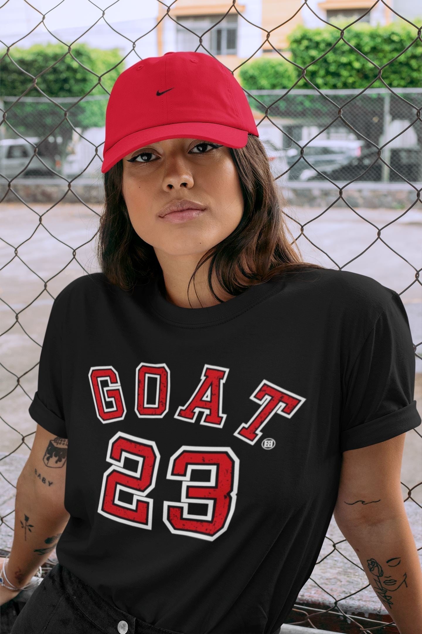 Goat 23 Unisex Tops - Air Jordan 4 Red Thunder