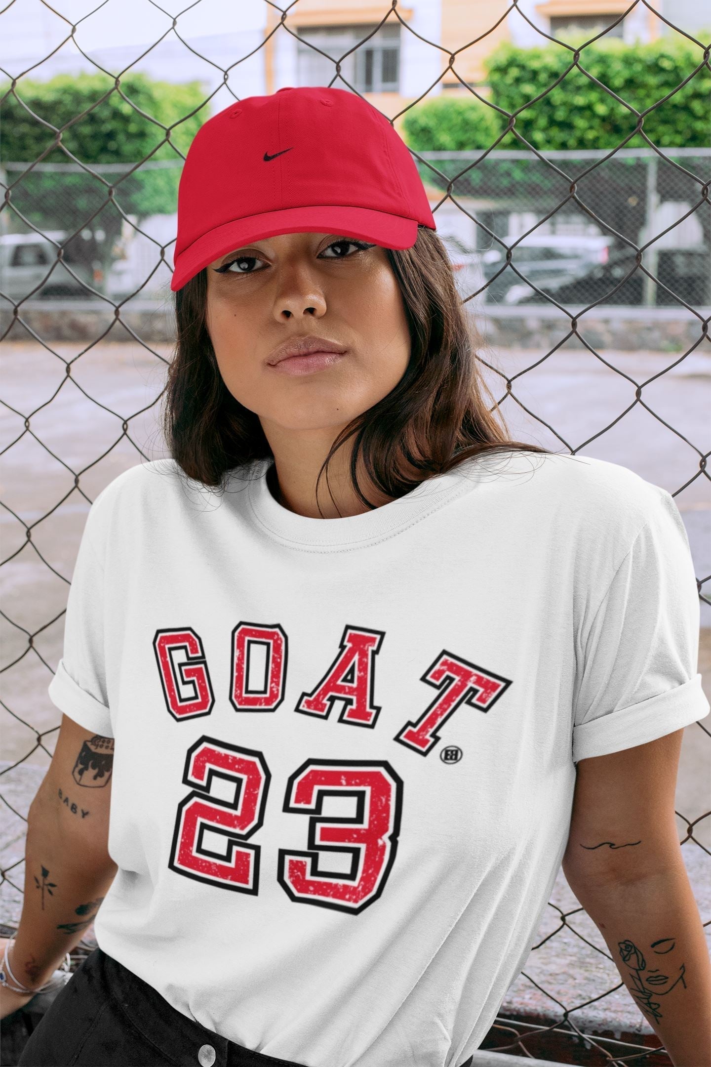 Goat 23 Unisex Tops - Air Jordan 4 Red Thunder