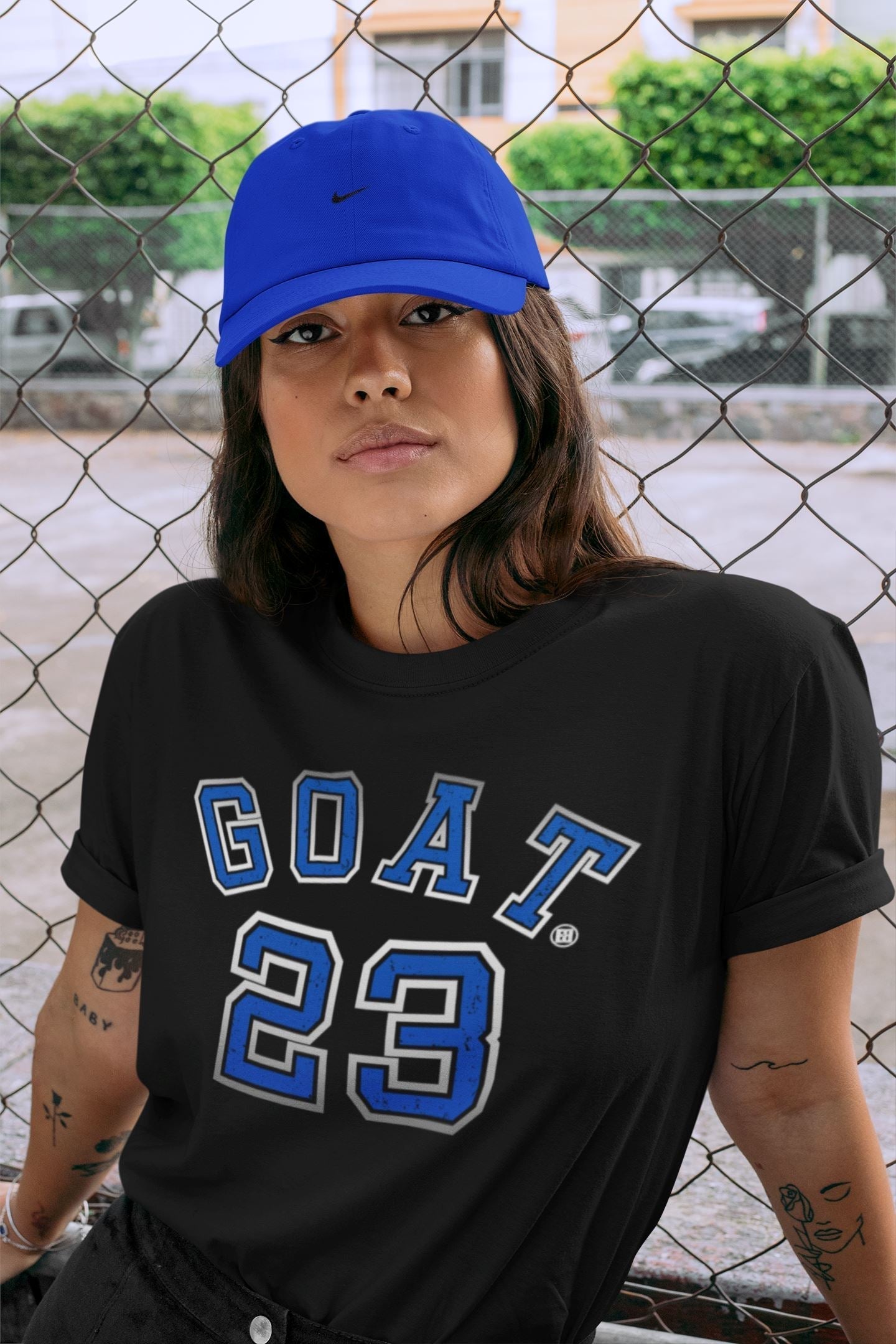 Goat 23 Unisex Tops - Air Jordan 5 Racer Blue
