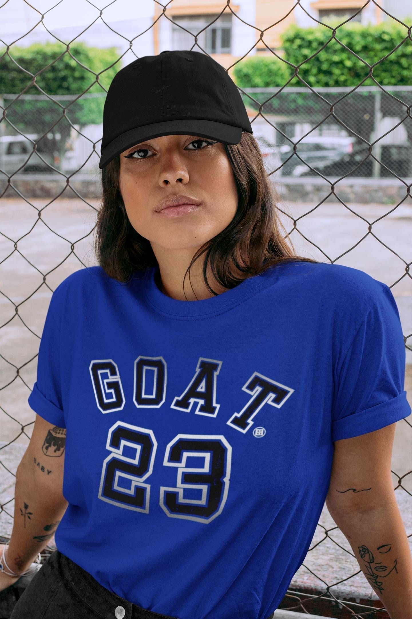Goat 23 Unisex Tops - Air Jordan 5 Racer Blue