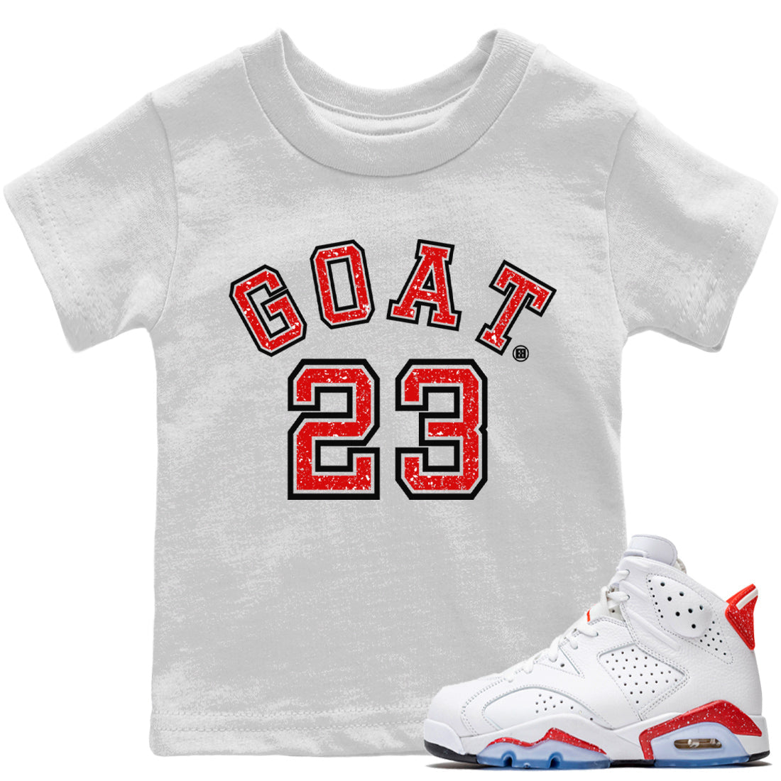 Goat 23 Kids Tops - Air Jordan 6 Red Velvet Cookies