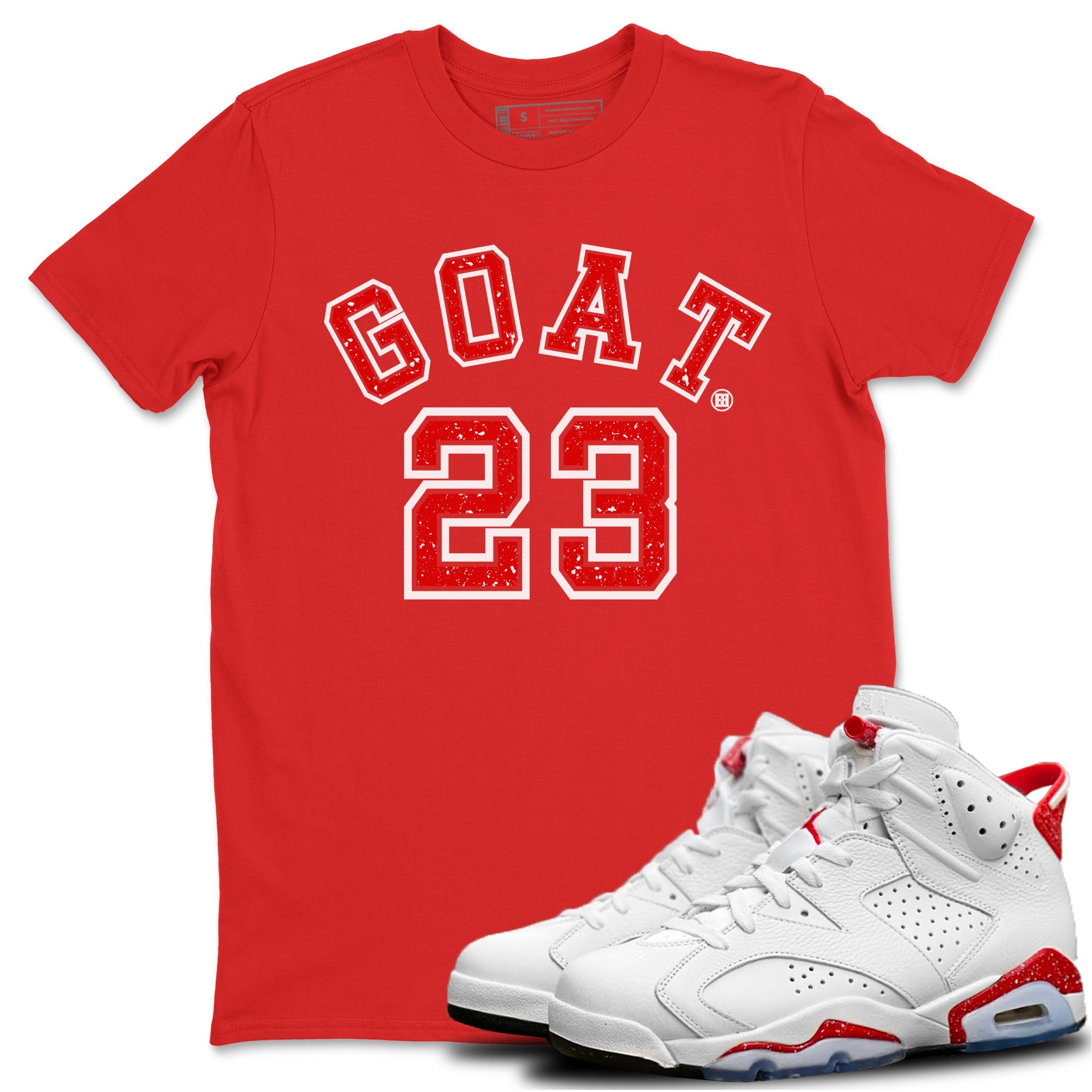 Goat 23 Unisex Tops - Air Jordan 6 Red Velvet Cookies