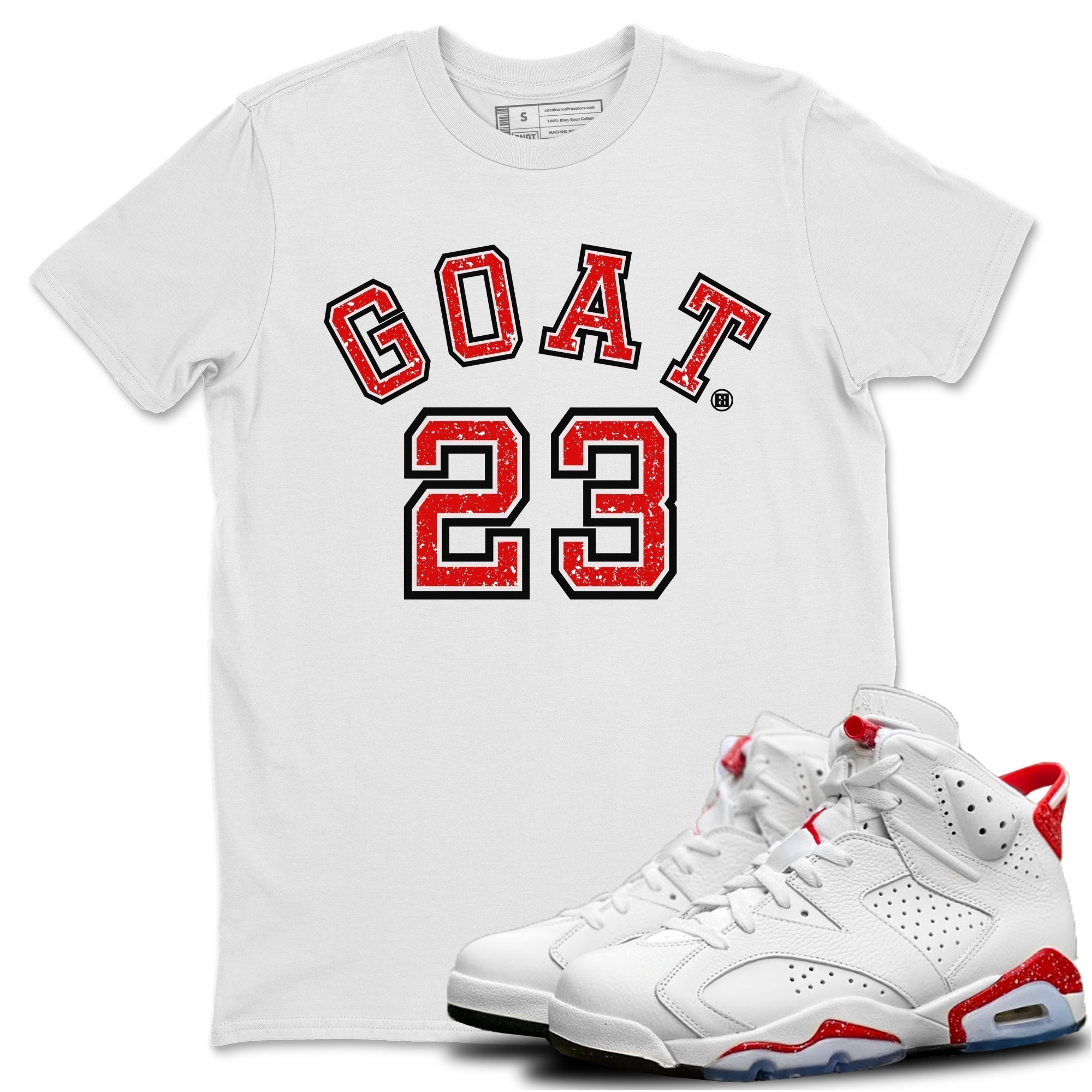 Goat 23 Unisex Tops - Air Jordan 6 Red Velvet Cookies