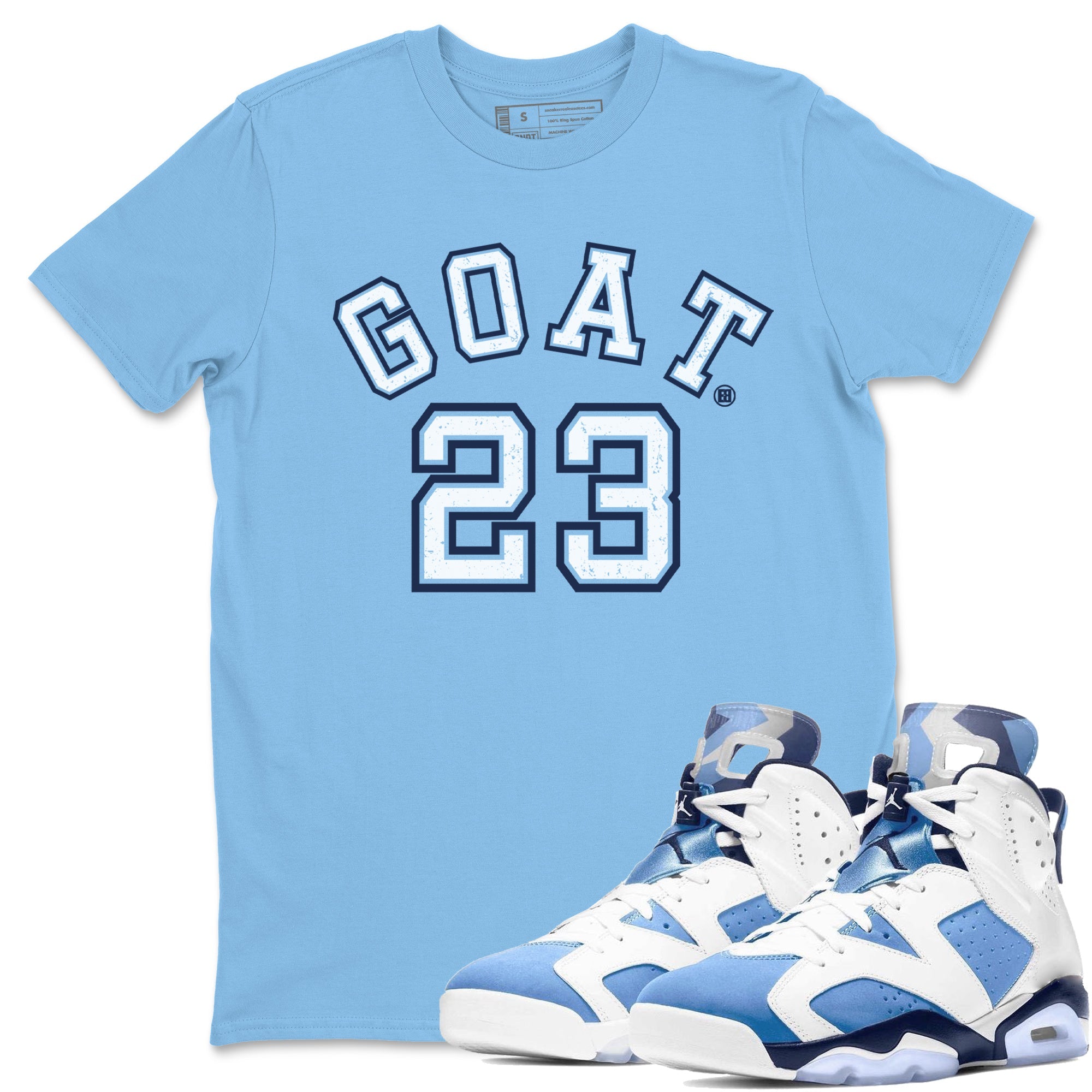 Goat 23 Unisex Tops - Air Jordan 6 UNC