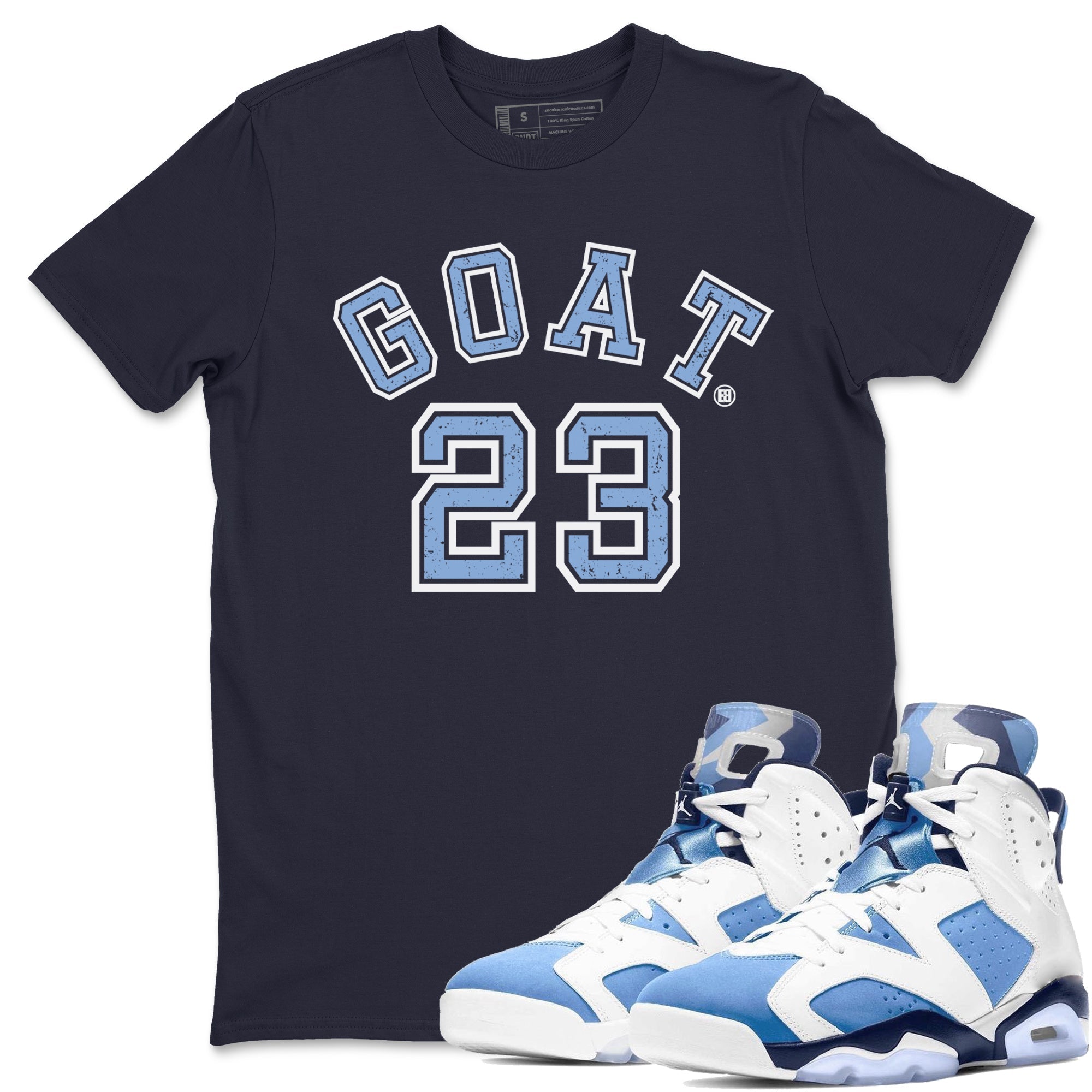 Goat 23 Unisex Tops - Air Jordan 6 UNC