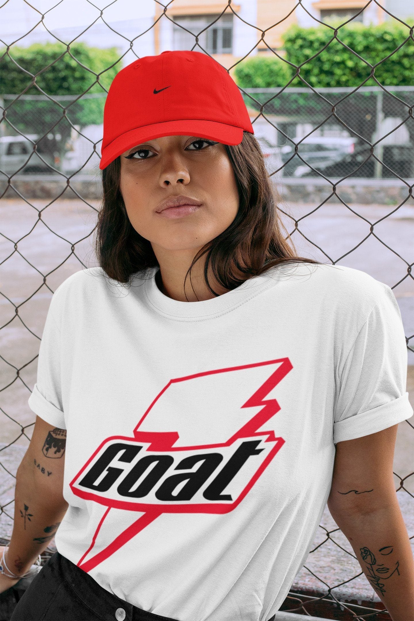 Goat Unisex Tops - Air Jordan 4 Red Thunder