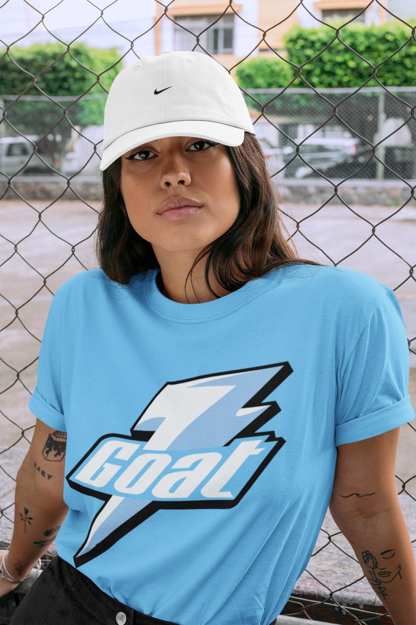 Goat Unisex Tops - Air Jordan 1 University Blue