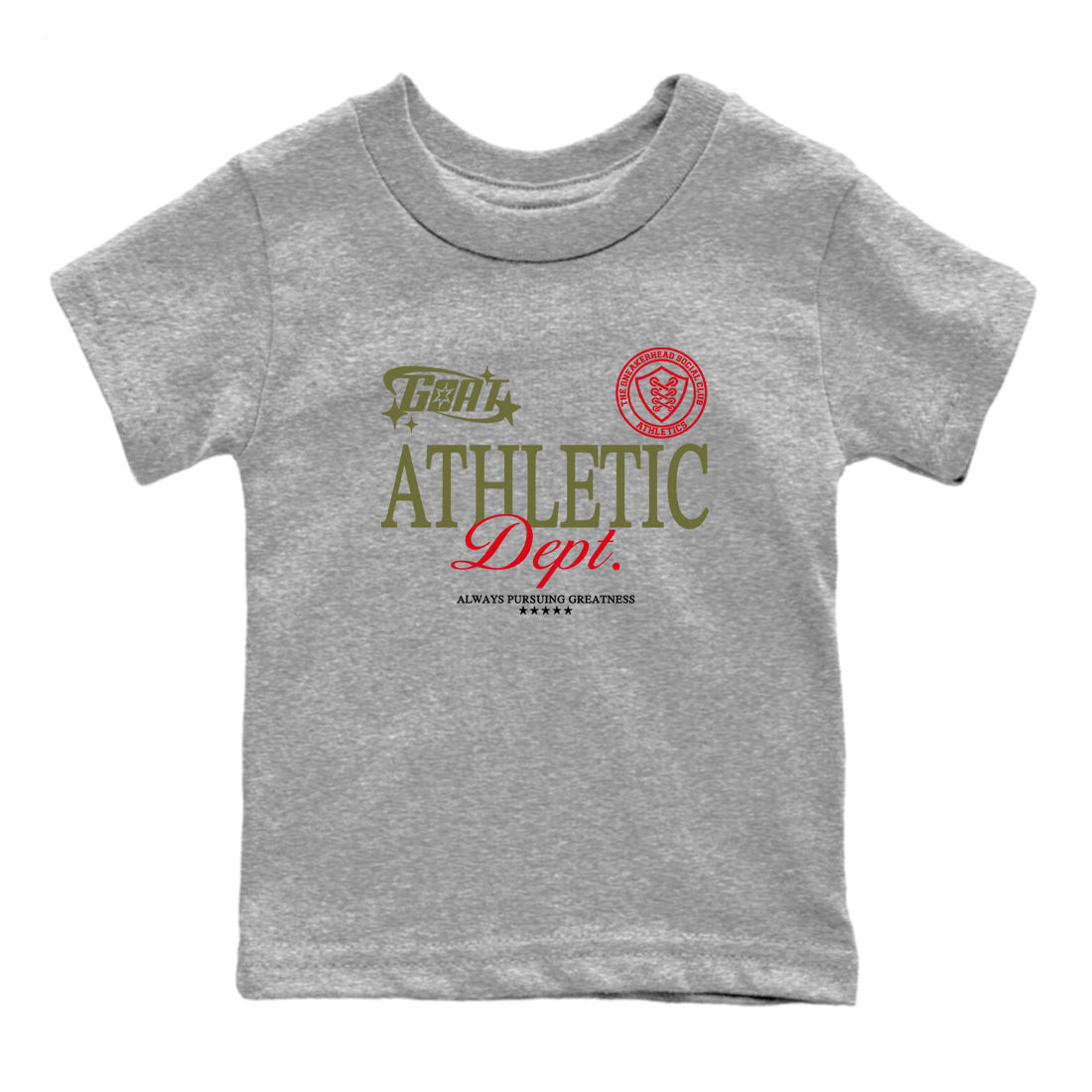 Goat Athletic Dept snkmatch Tees Kids - Air Jordan 1 Travis Scott Medium Olive