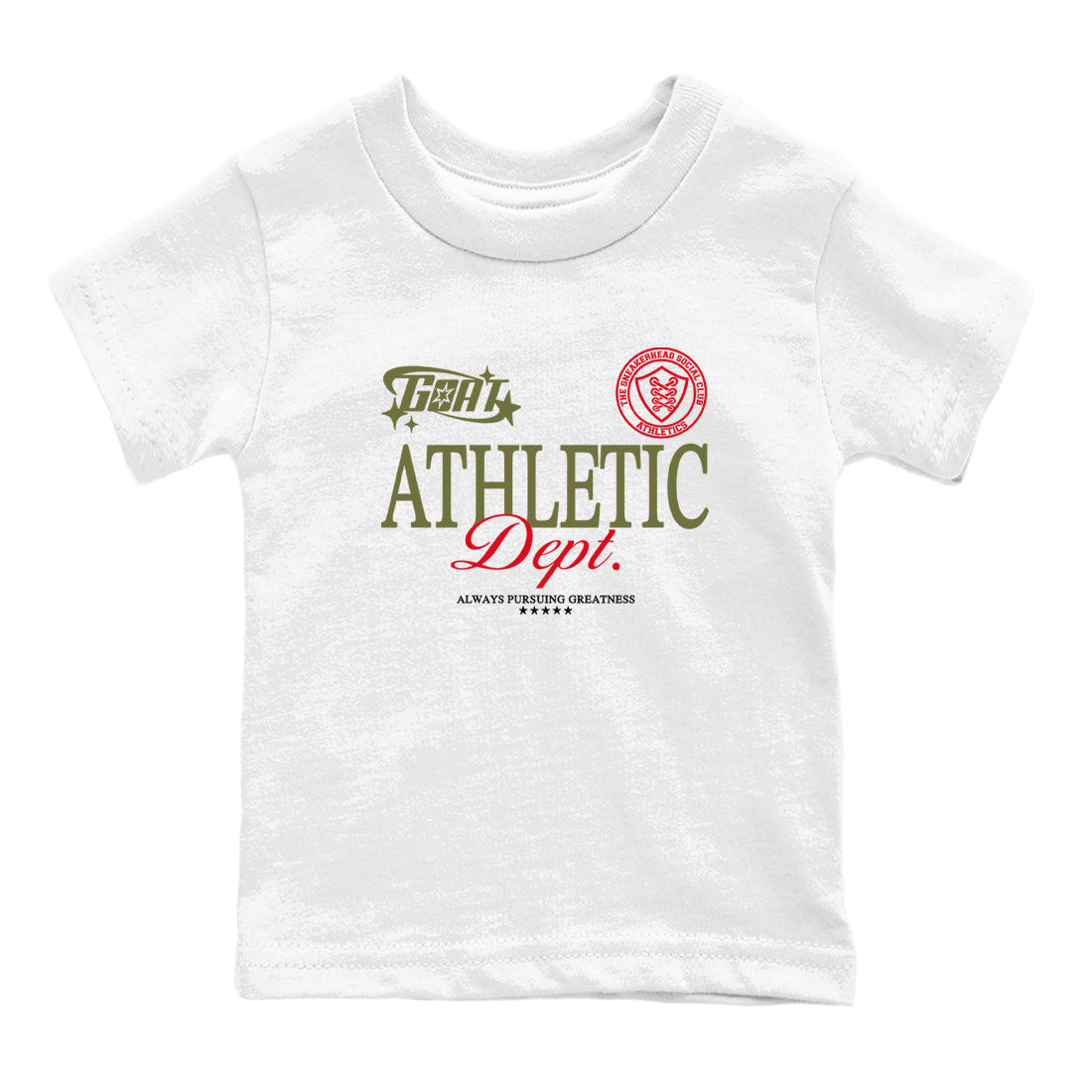 Goat Athletic Dept snkmatch Tees Kids - Air Jordan 1 Travis Scott Medium Olive