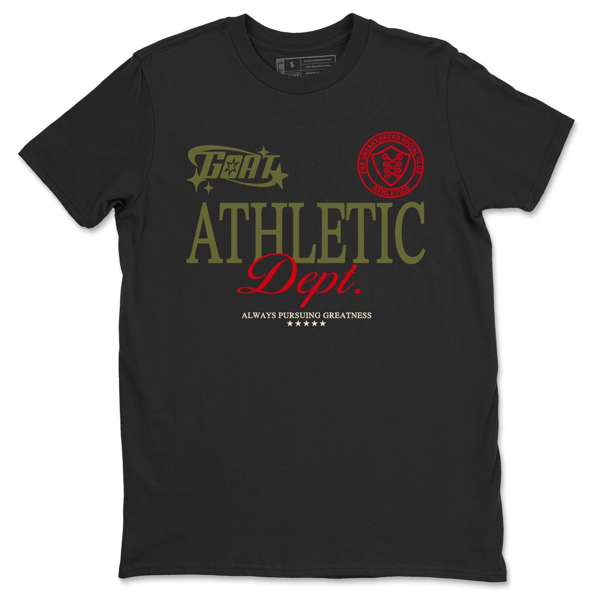 Goat Athletic Dept snkmatch Tees - Air Jordan 1 Travis Scott Medium Olive