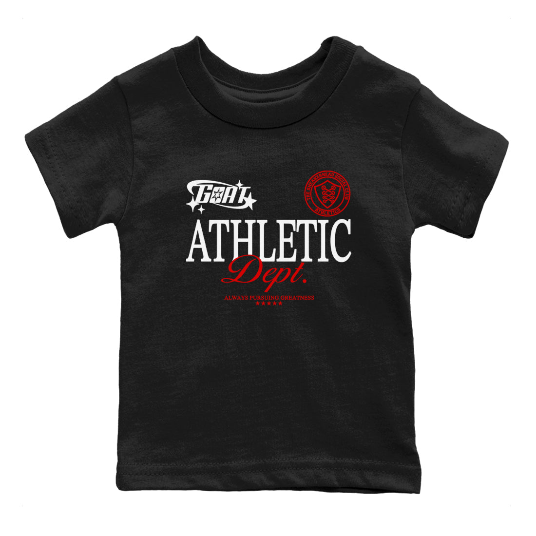 Goat Athletic Dept snkmatch Tees Kids - Air Jordan 1 Black Toe Reimagined