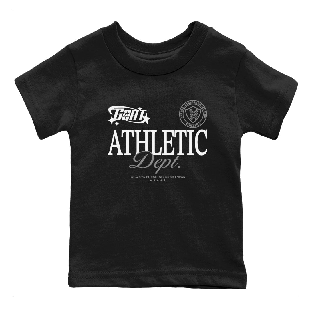 Goat Athletic Dept snkmatch Tees Kids - Air Jordan 12 Black Wolf Grey