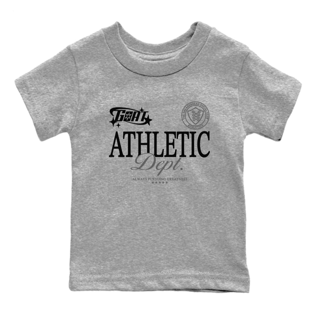Goat Athletic Dept snkmatch Tees Kids - Air Jordan 12 Black Wolf Grey