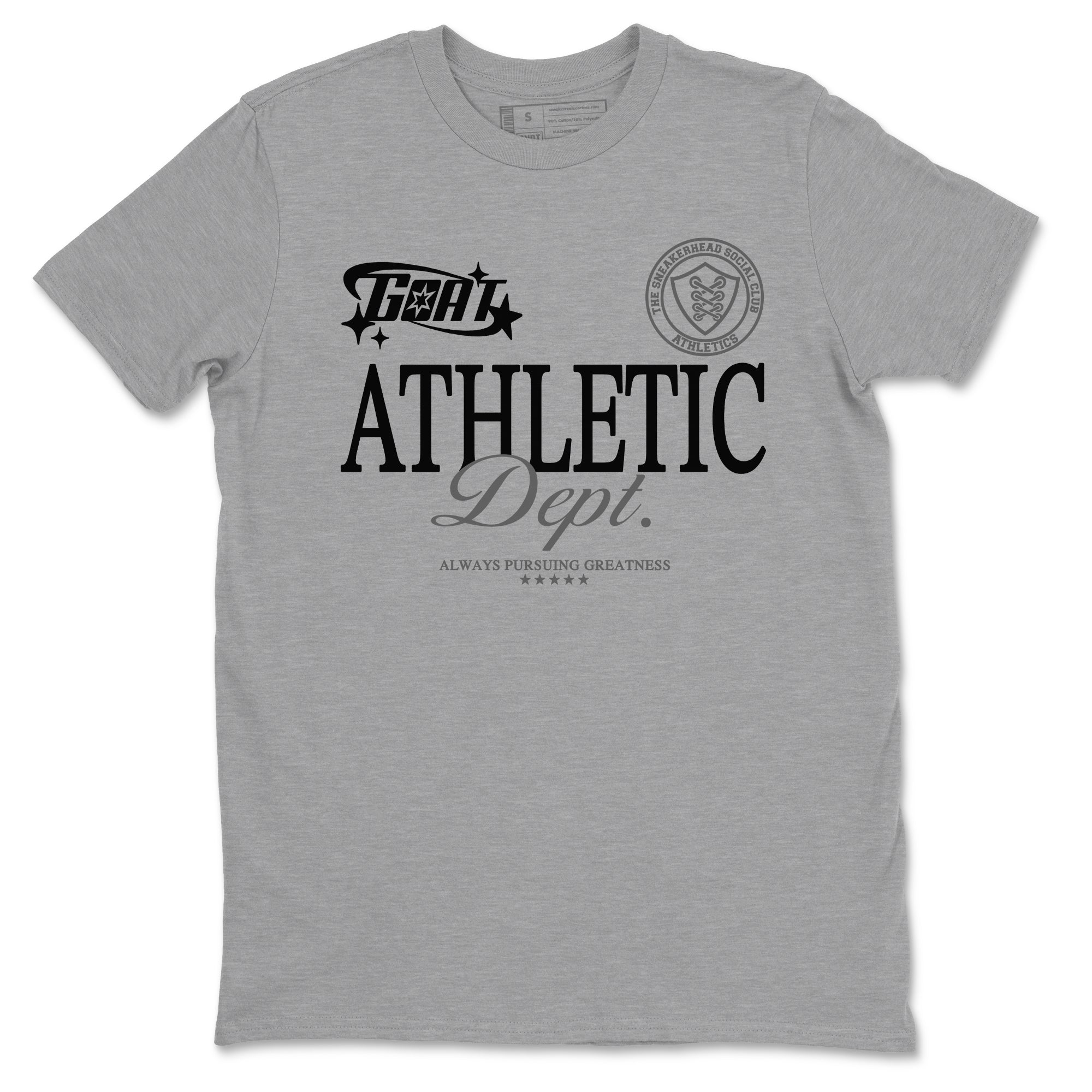 Goat Athletic Dept snkmatch Tees - Air Jordan 12 Black Wolf Grey