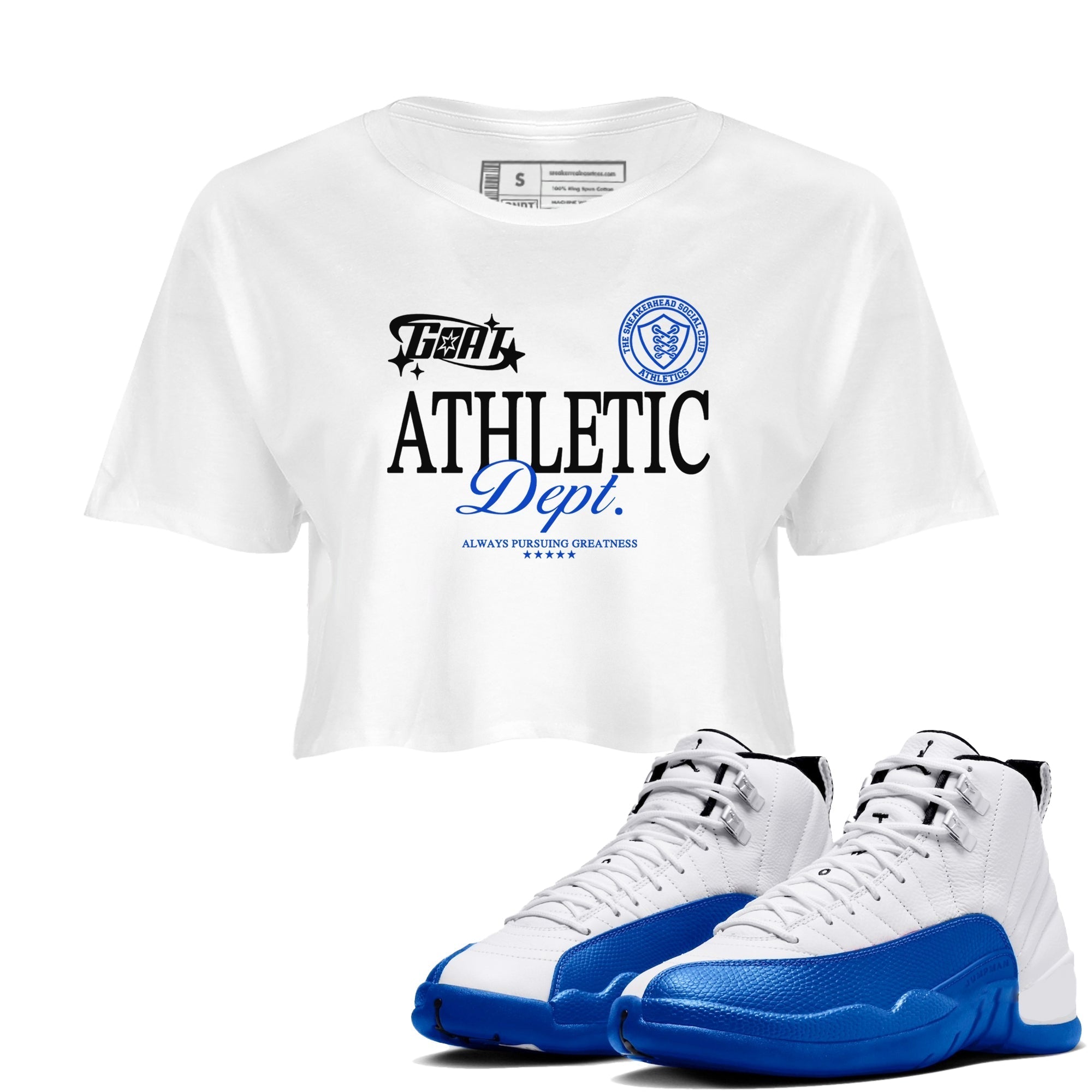 Goat Athletic Dept snkmatch Women's Top - Air Jordan 12 Blueberry