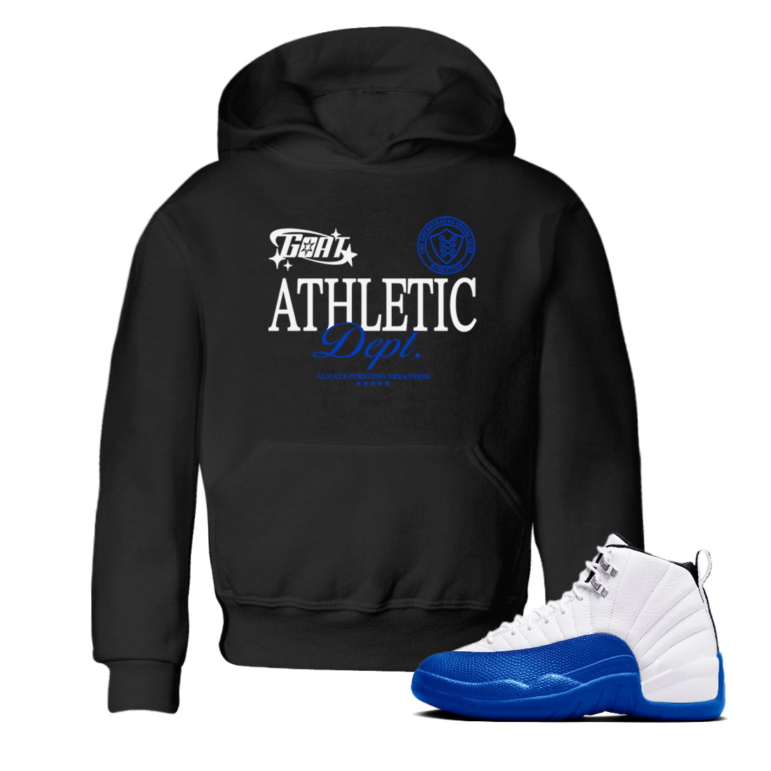 Goat Athletic Dept snkmatch Tees Kids - Air Jordan 12 Blueberry