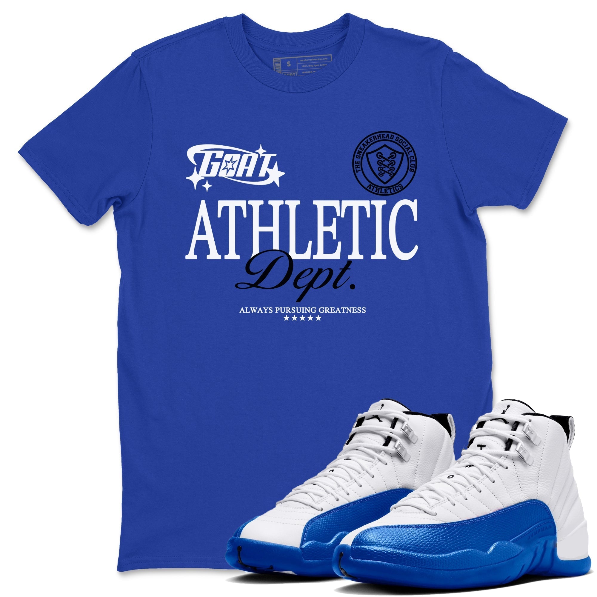 Goat Athletic Dept snkmatch Tees - Air Jordan 12 Blueberry