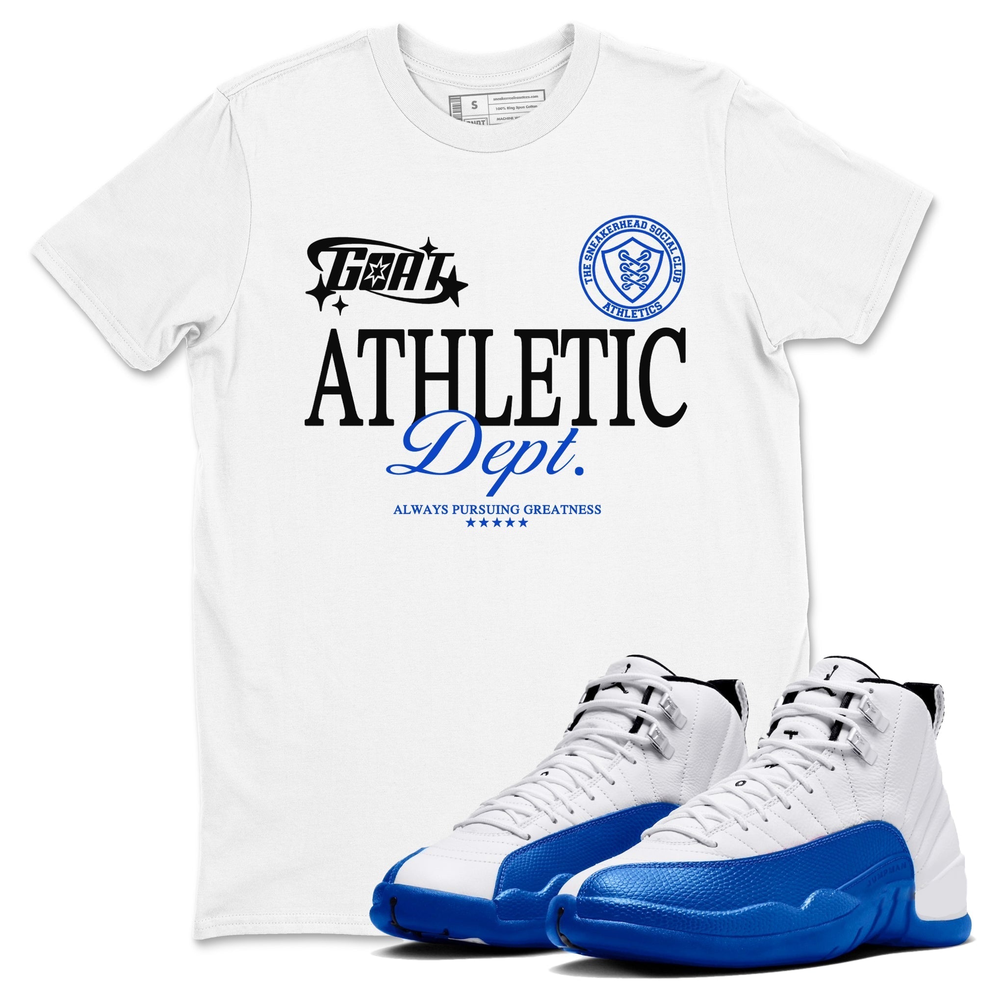 Goat Athletic Dept snkmatch Tees - Air Jordan 12 Blueberry