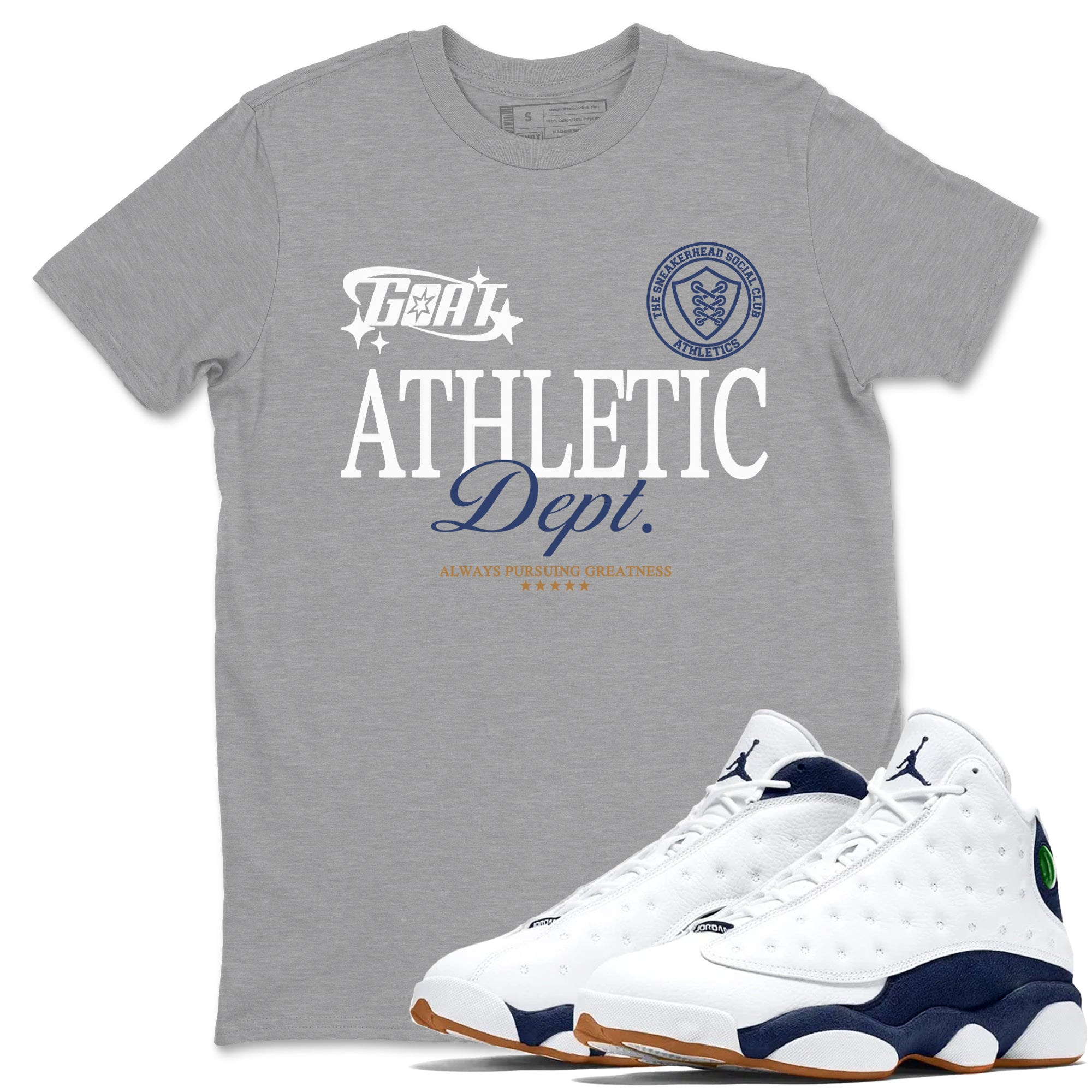 Goat Athletic Dept snkmatch Tees - Air Jordan 13 Midnight Navy